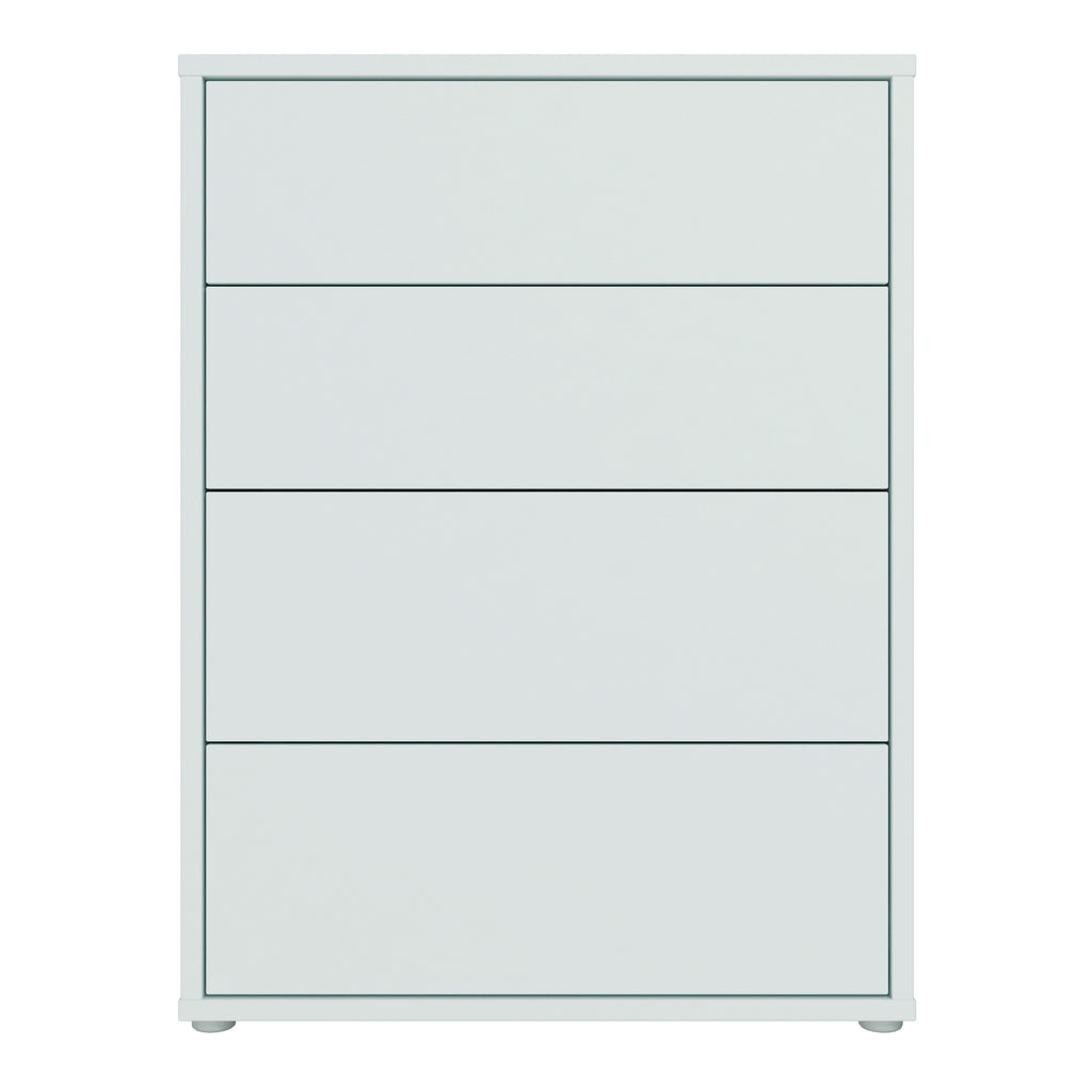 Alice Springs 4 Drawer Chest with Push-to-Open Drawers in Light Grey