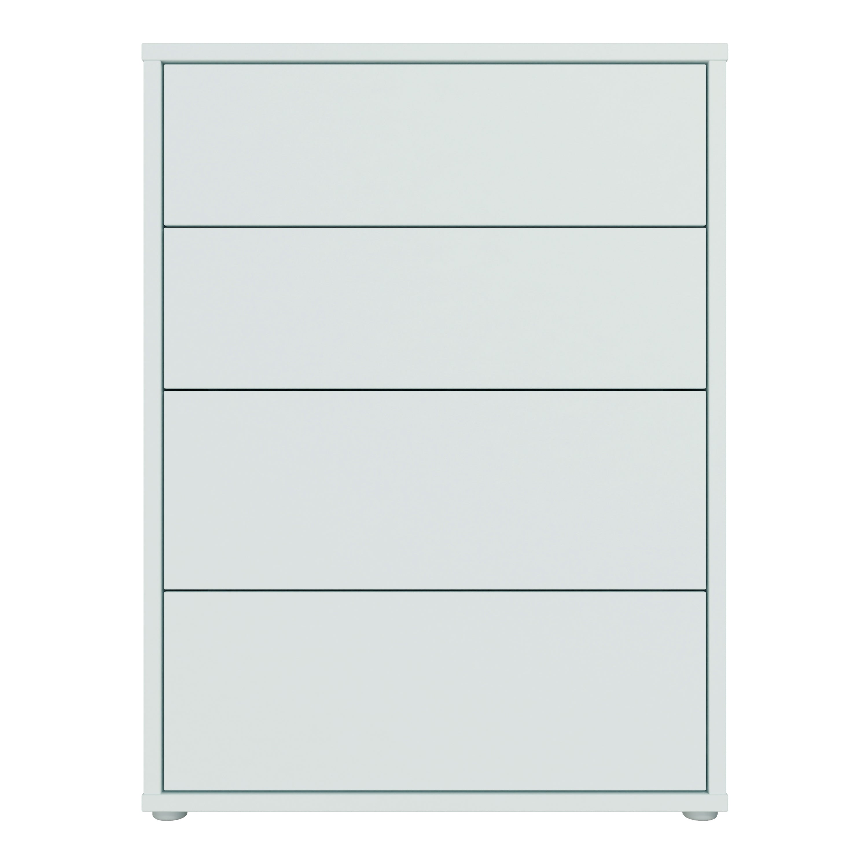 Alice Springs 4 Drawer Chest with Push-to-Open Drawers in Light Grey