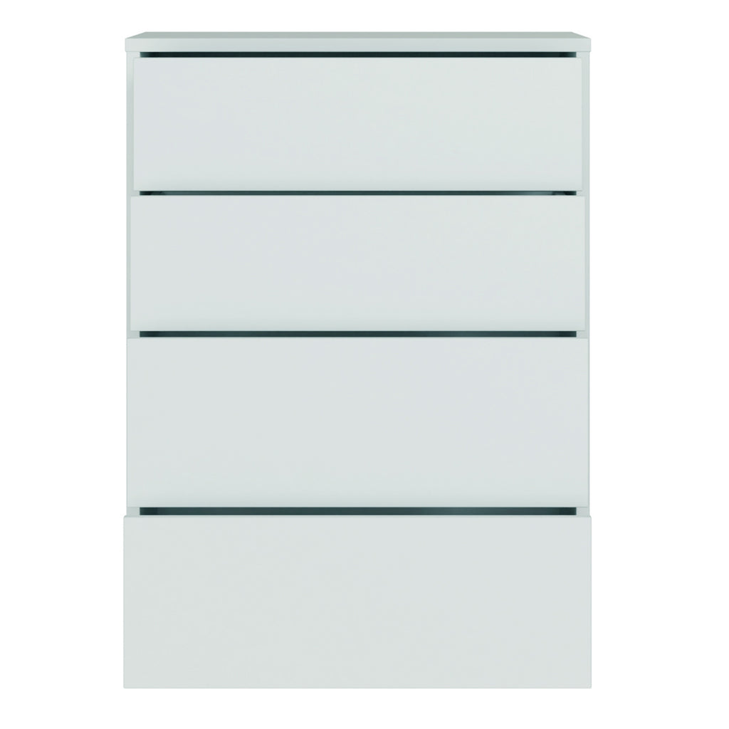 Alice Springs 4 Drawer Chest with Push-to-Open Drawers in Light Grey