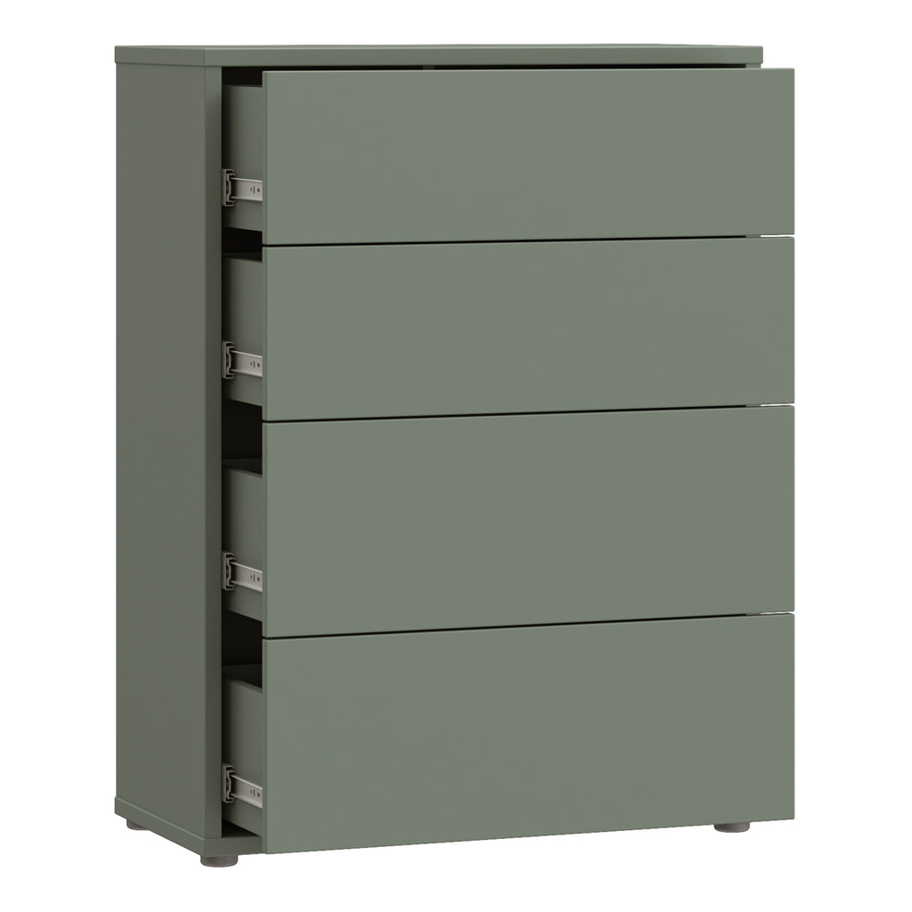 Alice Springs 4 Drawer Chest with Push-to-Open Drawers in Sage Green