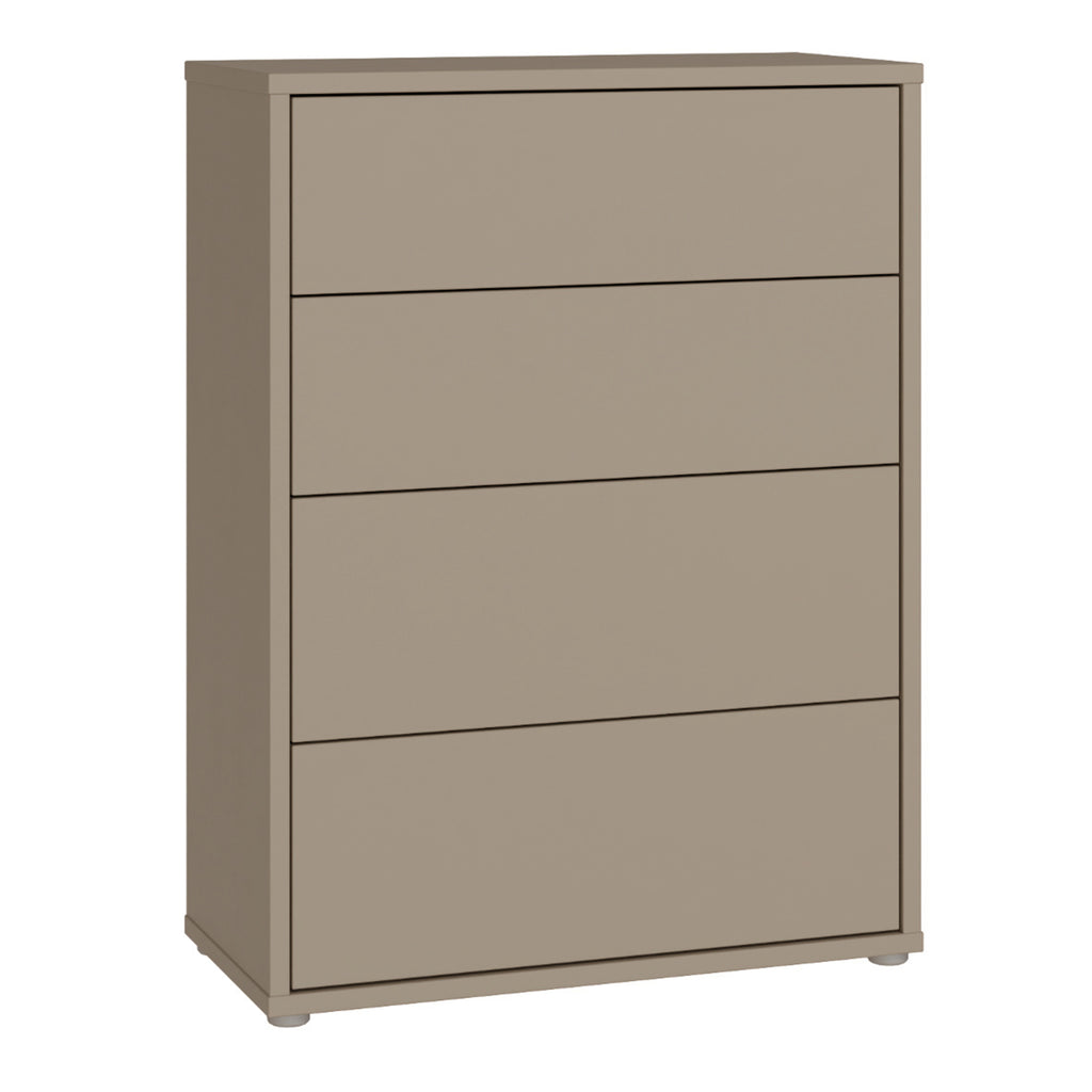 Alice Springs 4 Drawer Chest with Push-to-Open Drawers in Taupe