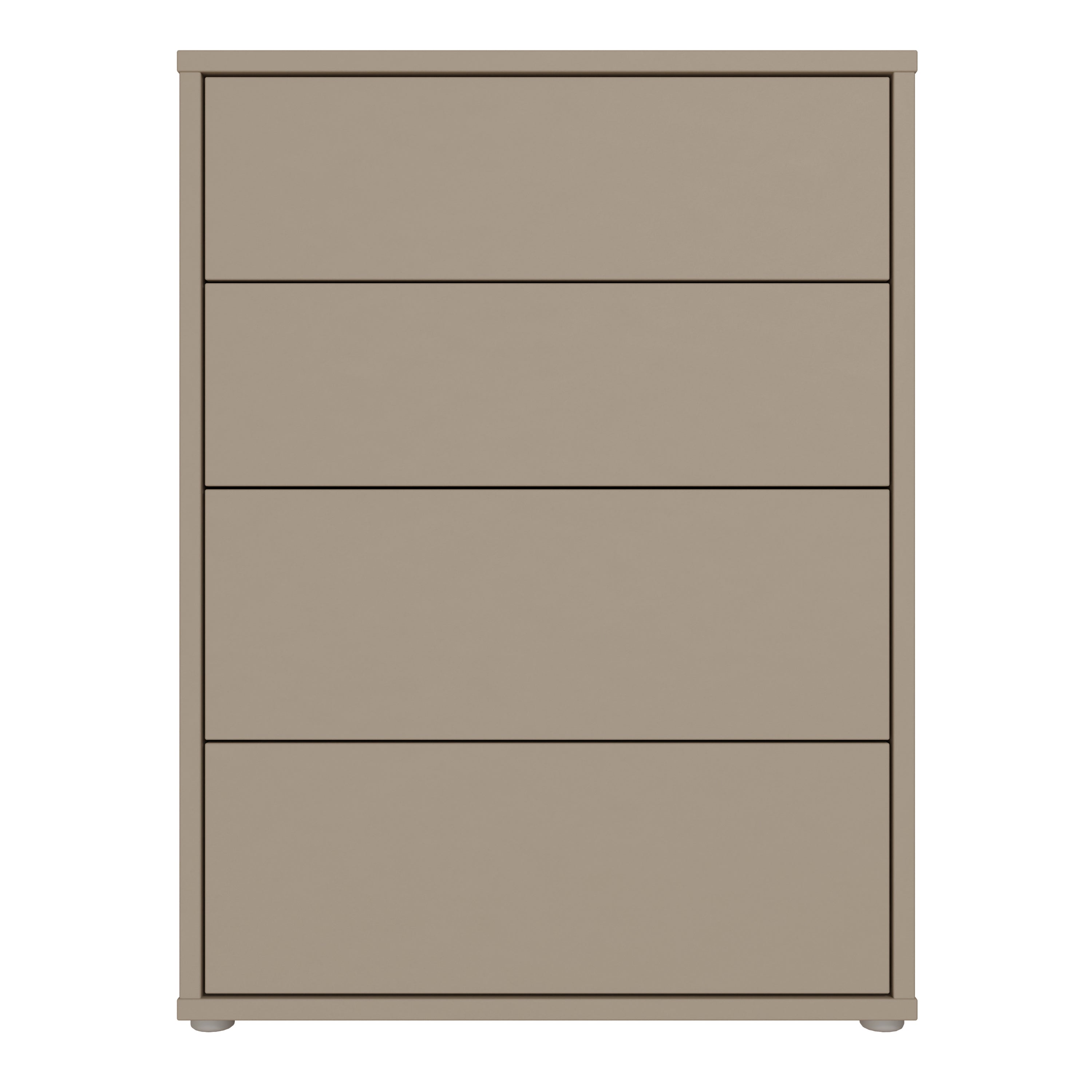 Alice Springs 4 Drawer Chest with Push-to-Open Drawers in Taupe