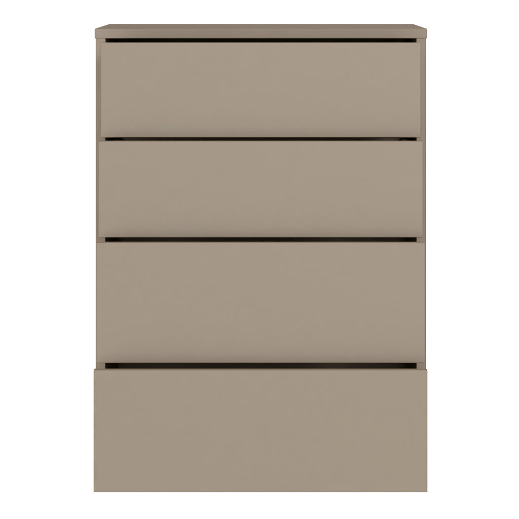 Alice Springs 4 Drawer Chest with Push-to-Open Drawers in Taupe