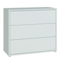 Alice Springs 3 Drawer Chest with Push-to-Open Drawers in Light Grey