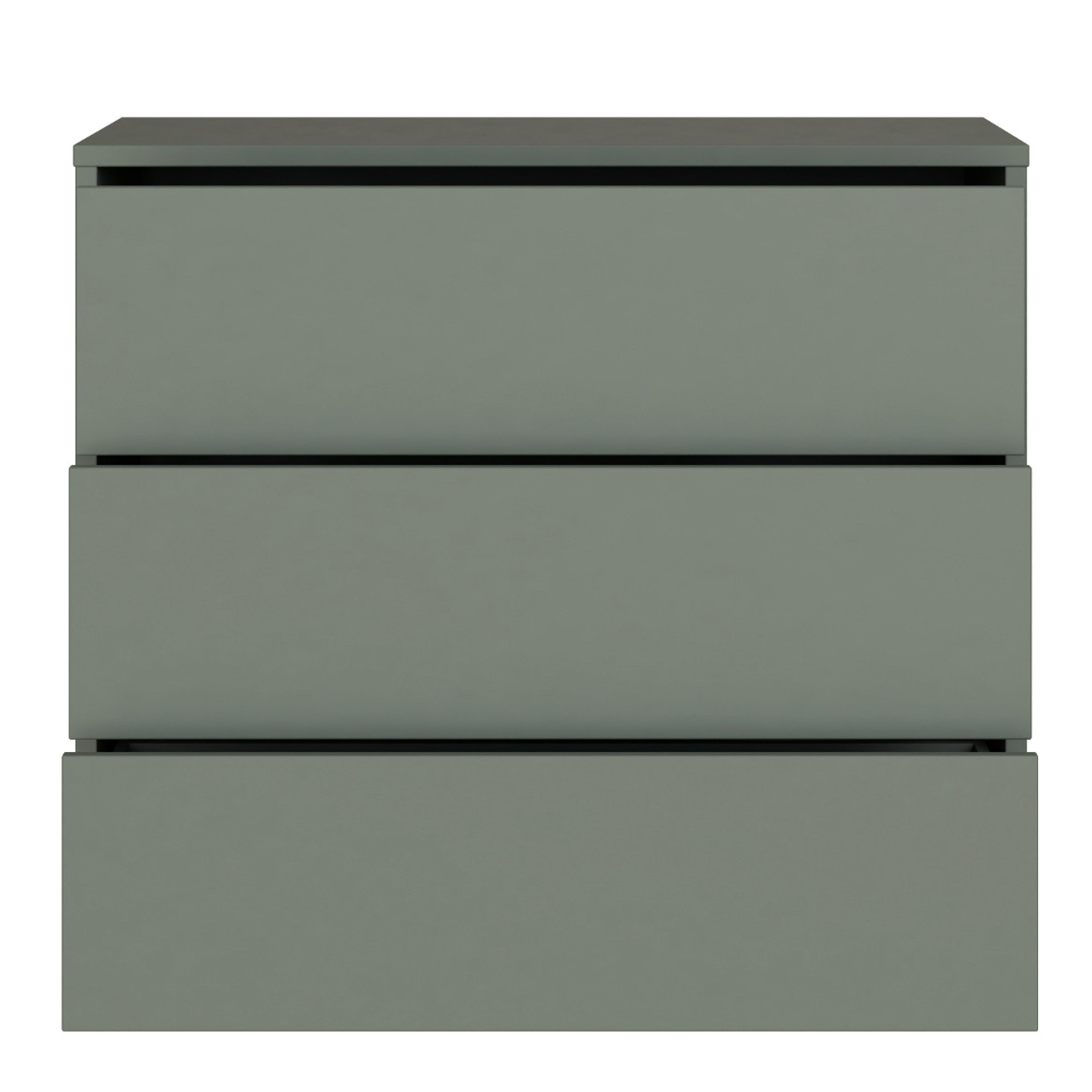 Alice Springs 3 Drawer Chest With Push-to-Open in Sage Green