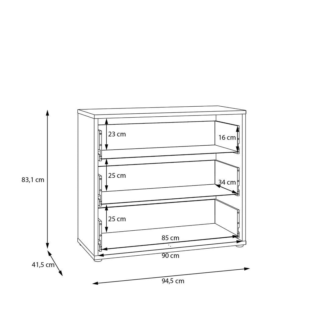 Alice Springs 3 Drawer Chest With Push-to-Open in Sage Green