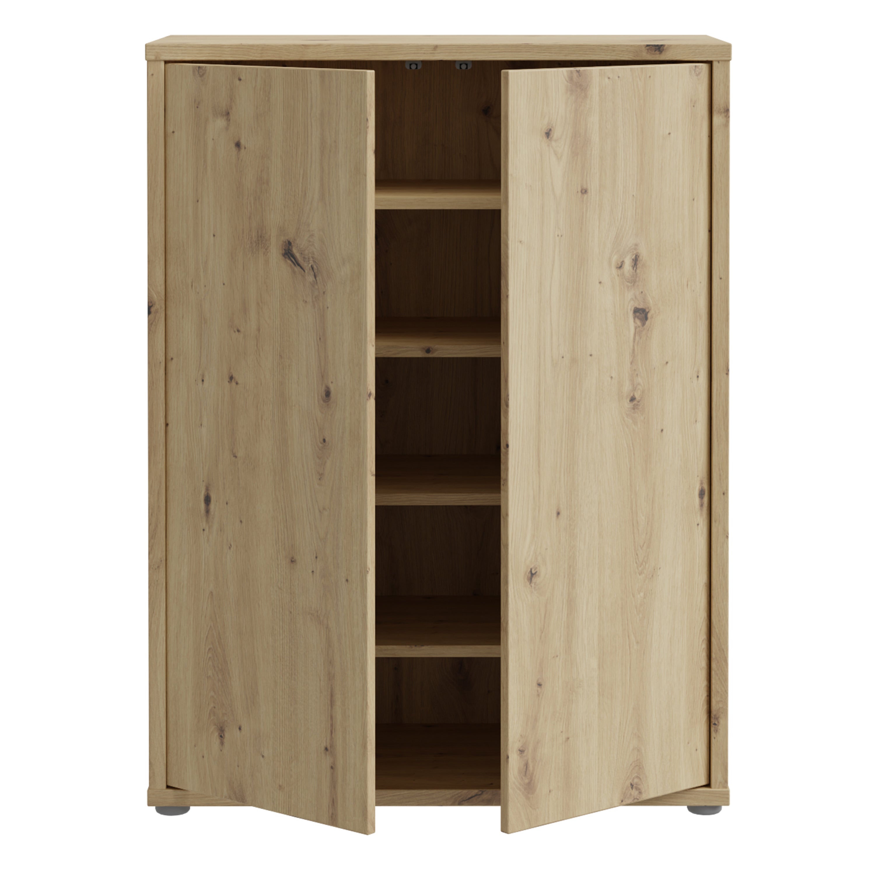 Alice Springs Shoe Cabinet with 2 Doors Push-to-Open in Artisan Oak