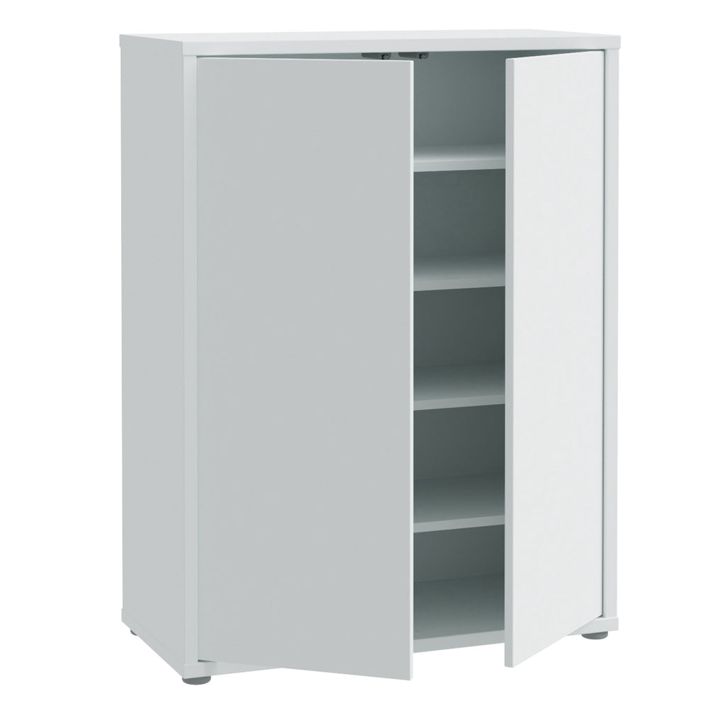 Alice Springs Shoe Cabinet with 2 Doors Push-to-Open in Light Grey