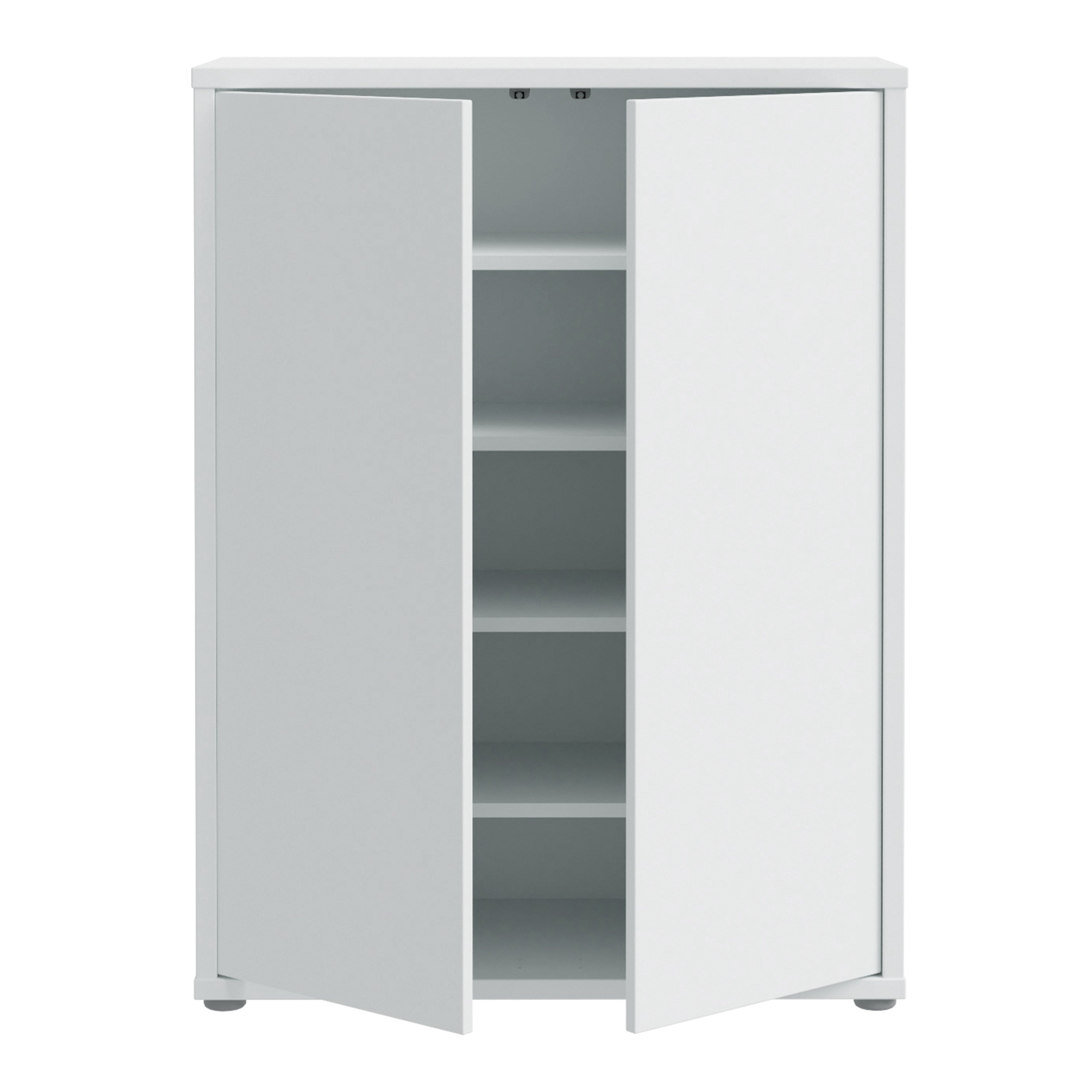 Alice Springs Shoe Cabinet with 2 Doors Push-to-Open in Light Grey