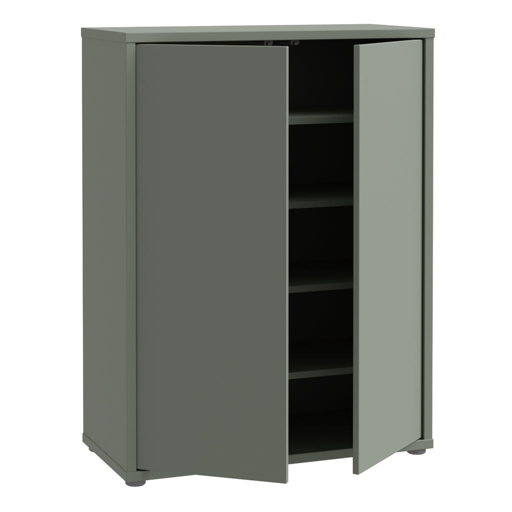 Alice Springs Shoe Cabinet with 2 Doors Push-to-Open in Sage Green