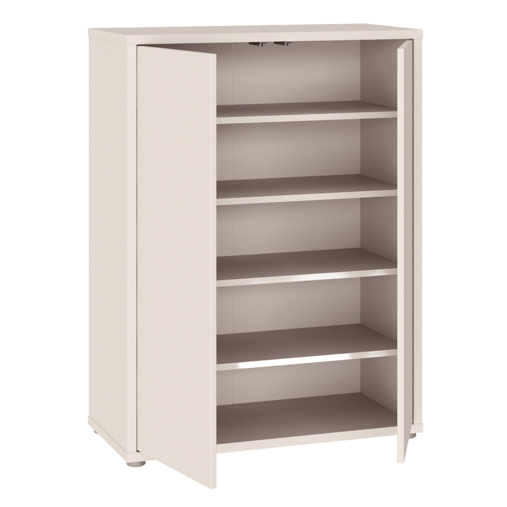 Alice Springs Shoe Cabinet with 2 Doors Push-to-Open in Sand