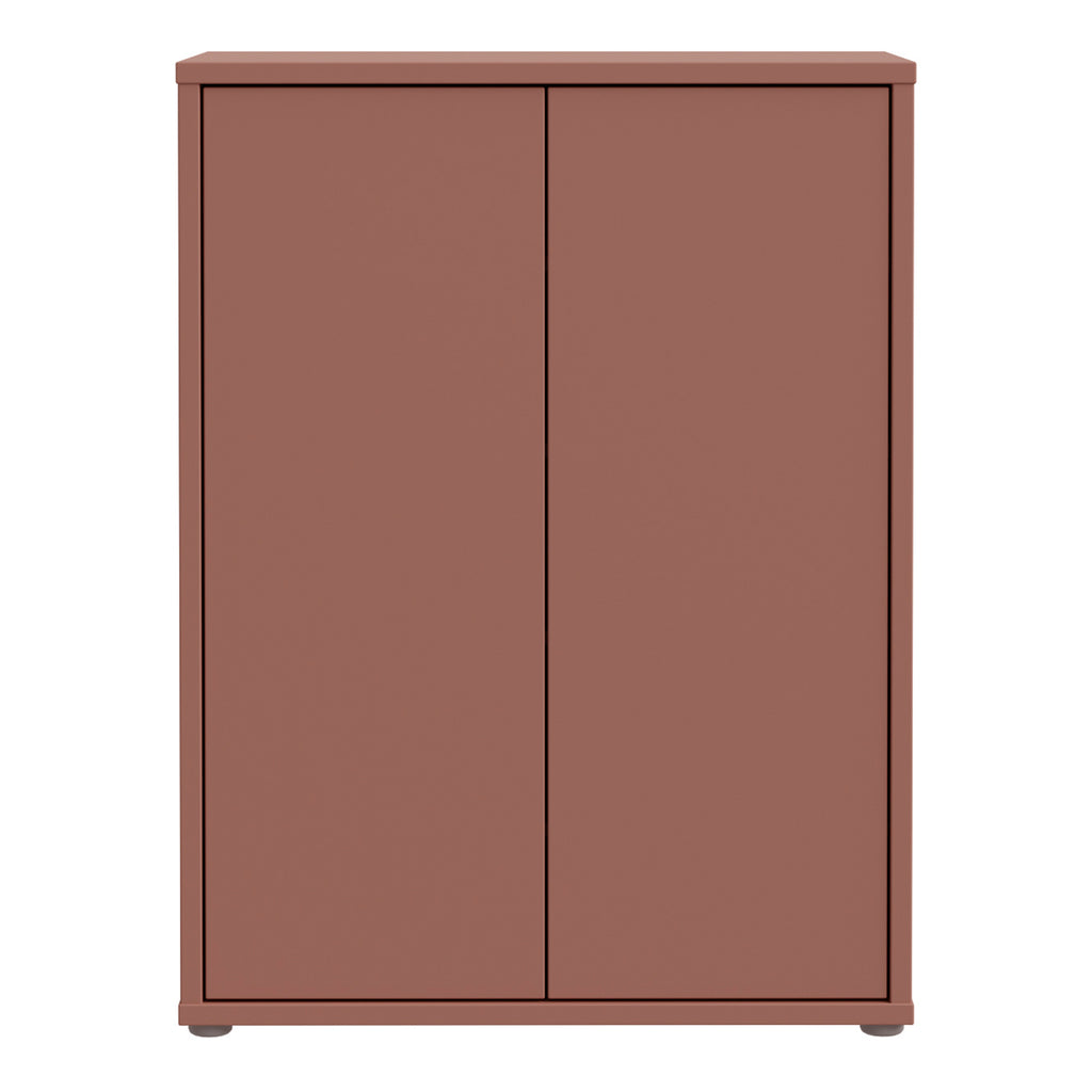 Alice Springs Shoe Cabinet with 2 Doors Push-to-Open in Terracotta