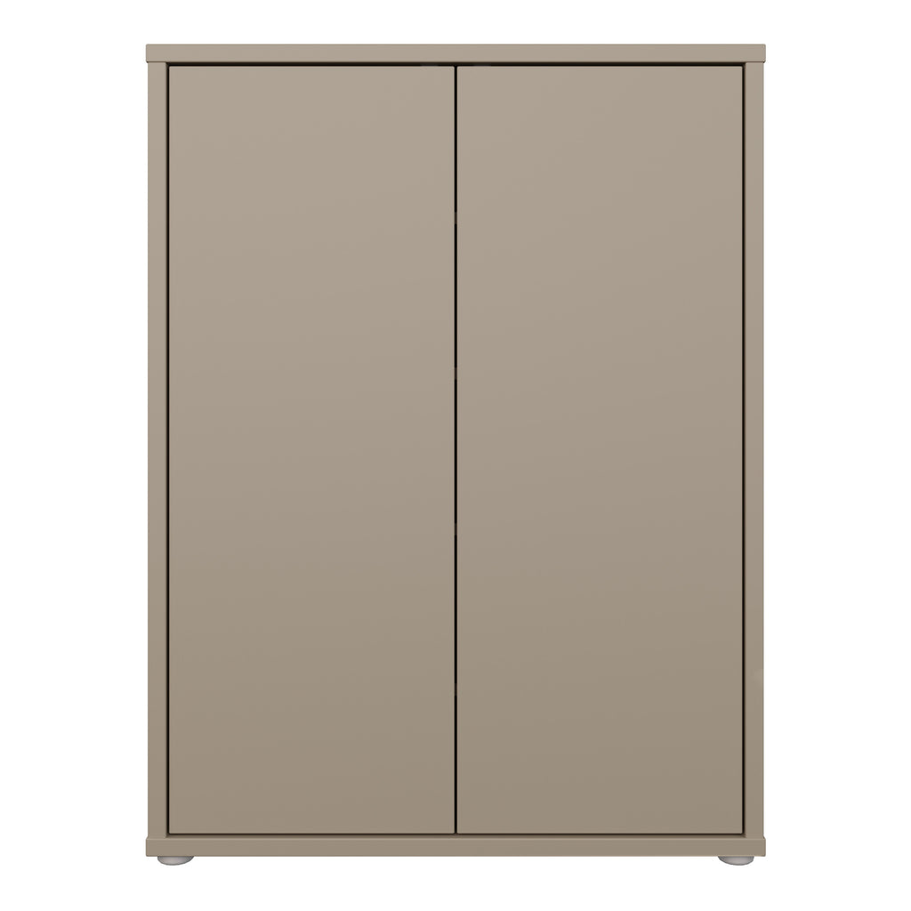 Alice Springs Shoe Cabinet with 2 Doors Push-to-Open in Taupe