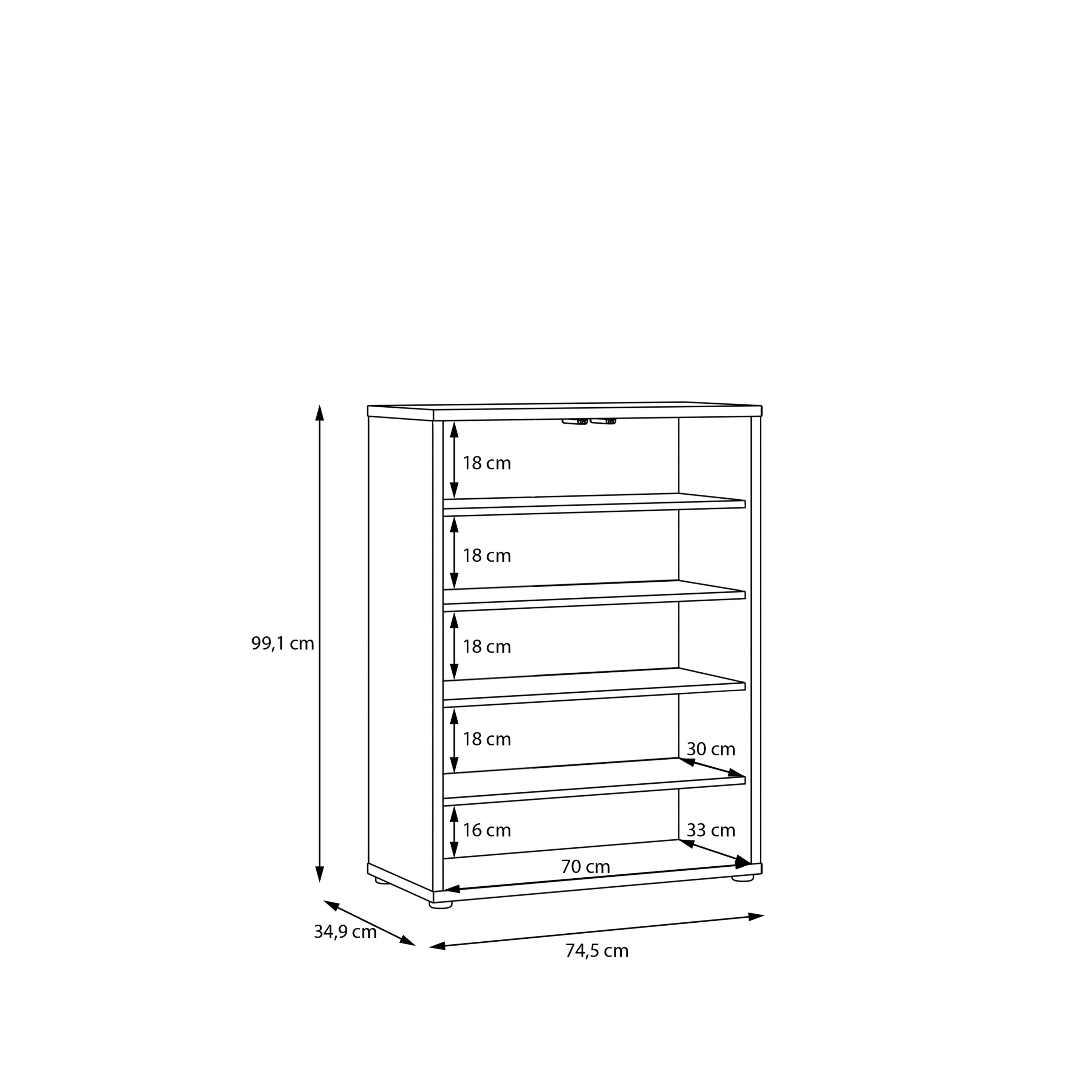 Alice Springs Shoe Cabinet with 2 Doors Push-to-Open in Taupe