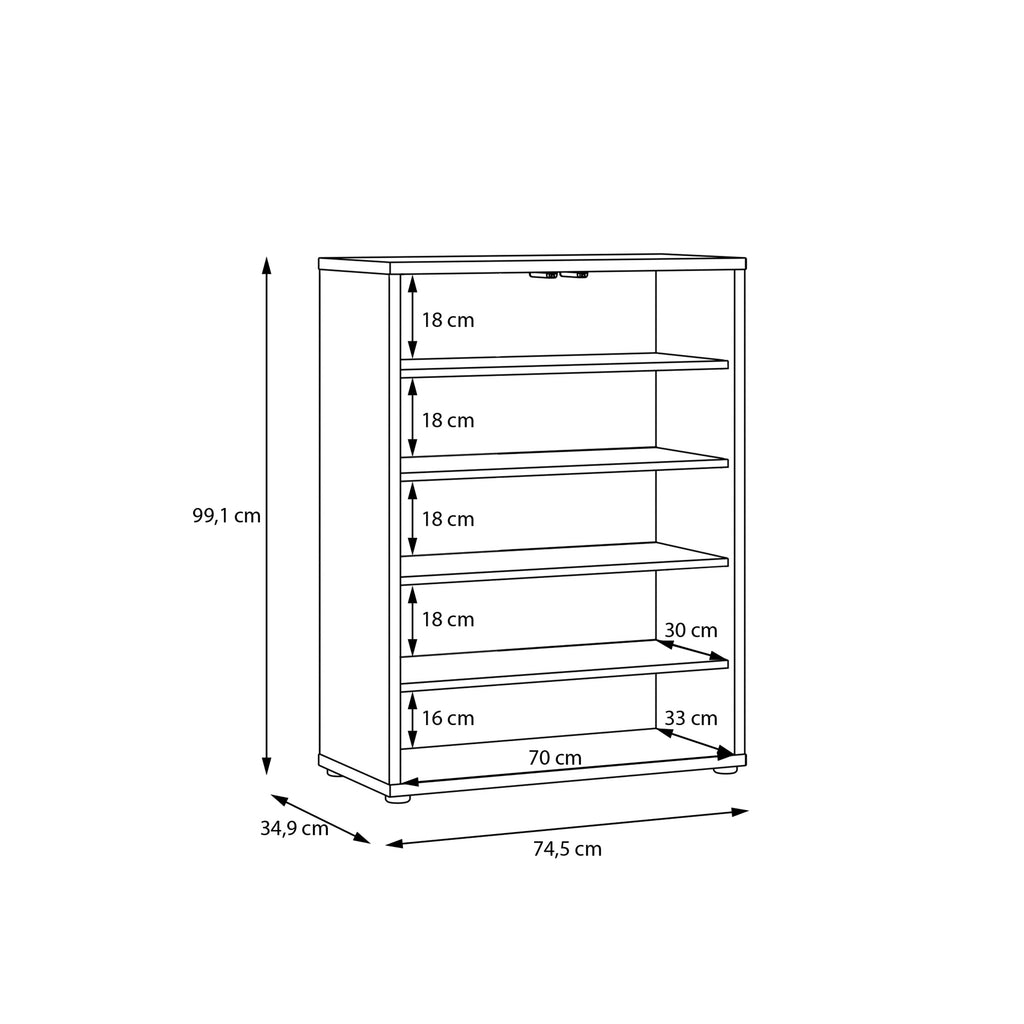 Alice Springs Shoe Cabinet with 2 Doors Push-to-Open in Butter Yellow