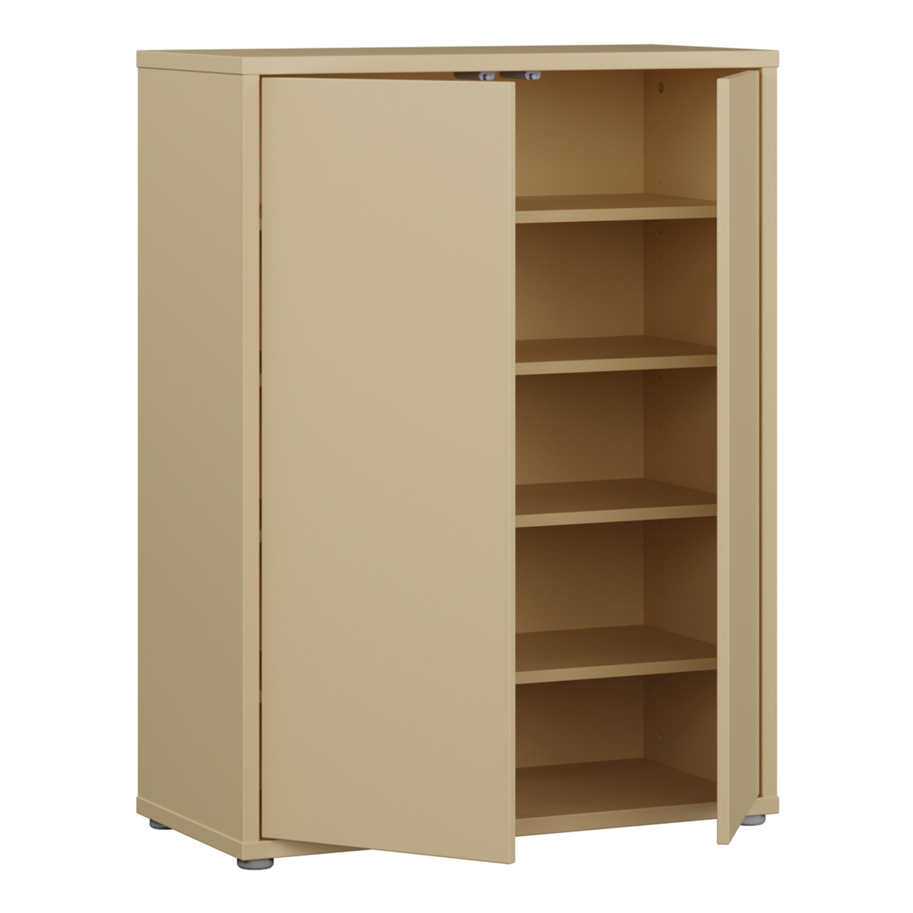 Alice Springs Shoe Cabinet with 2 Doors Push-to-Open in Butter Yellow