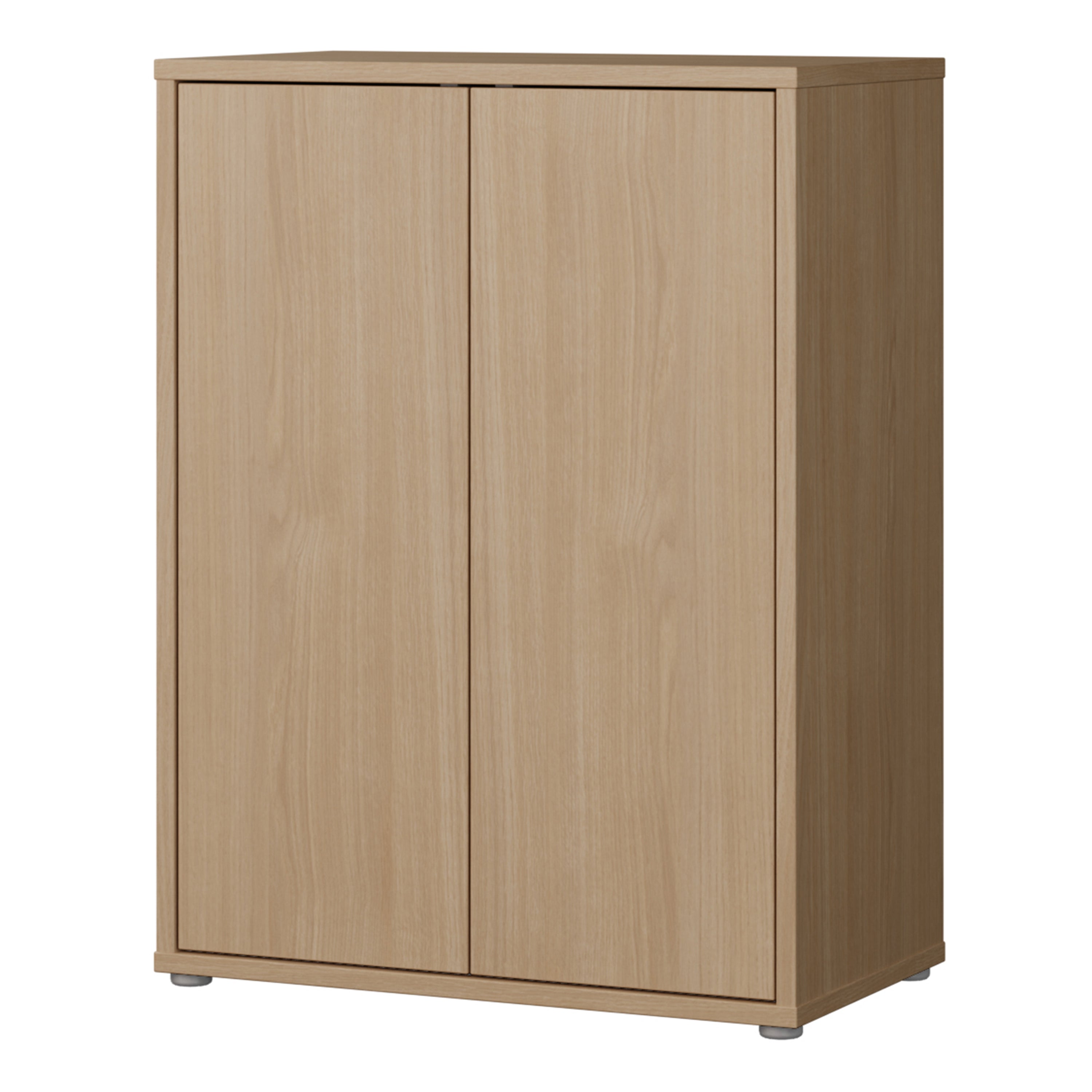 Alice Springs Tall 2 Door Cupboard with Push-to-Open Doors in Elegancia Oak