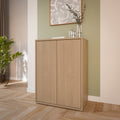 Alice Springs Tall 2 Door Cupboard with Push-to-Open Doors in Elegancia Oak