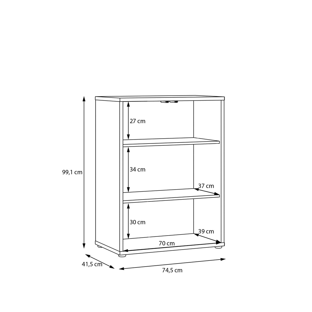 Alice Springs Tall 2 Door Cupboard with Push-to-Open Doors in Light Grey