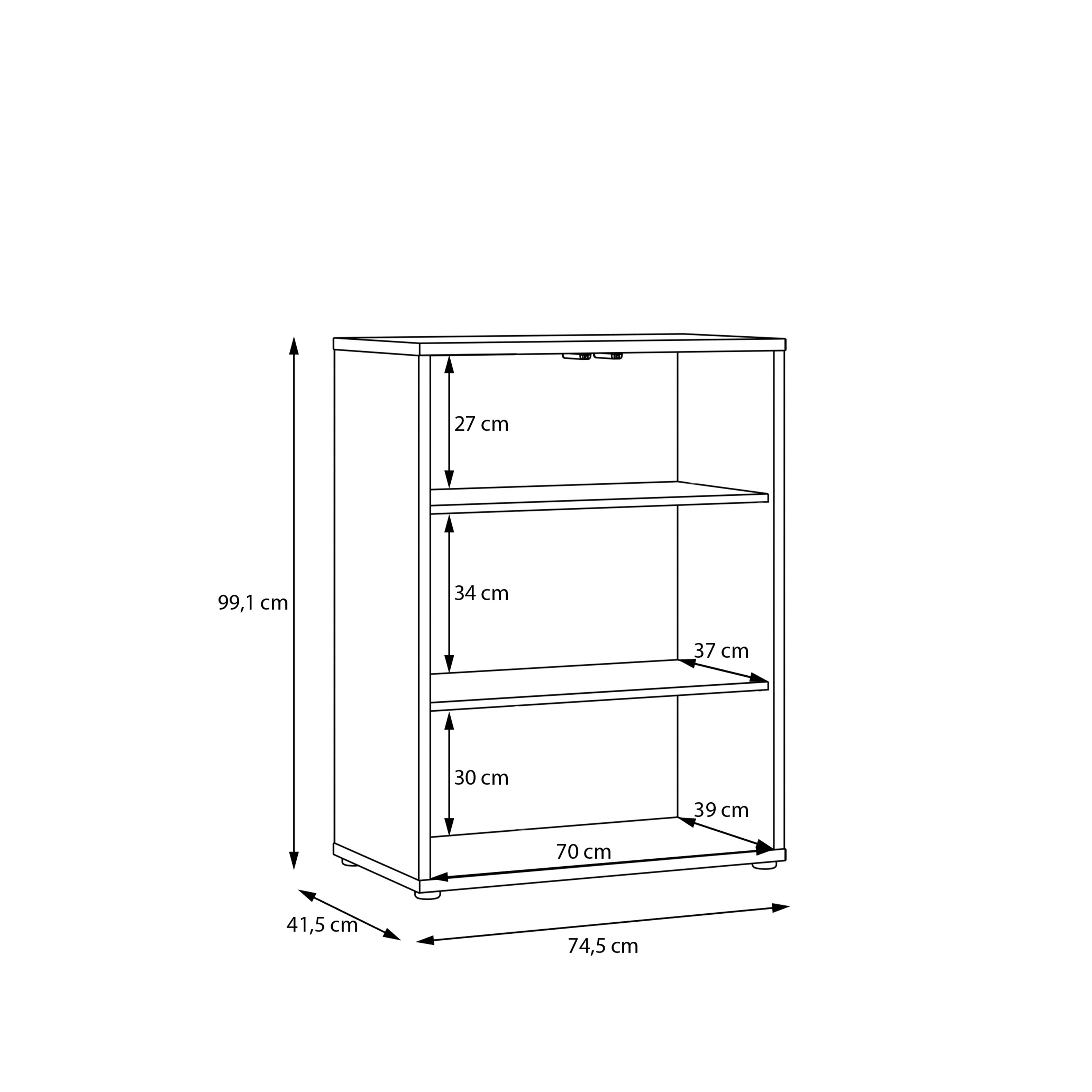 Alice Springs Tall 2 Door Cupboard with Push-to-Open Doors in Light Grey