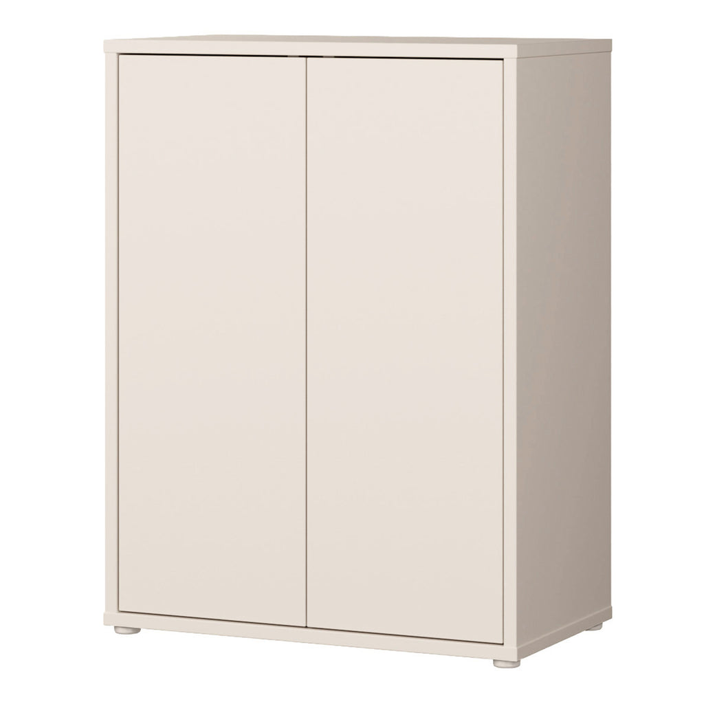 Alice Springs Tall 2 Door Cupboard with Push-to-Open Doors in Sand