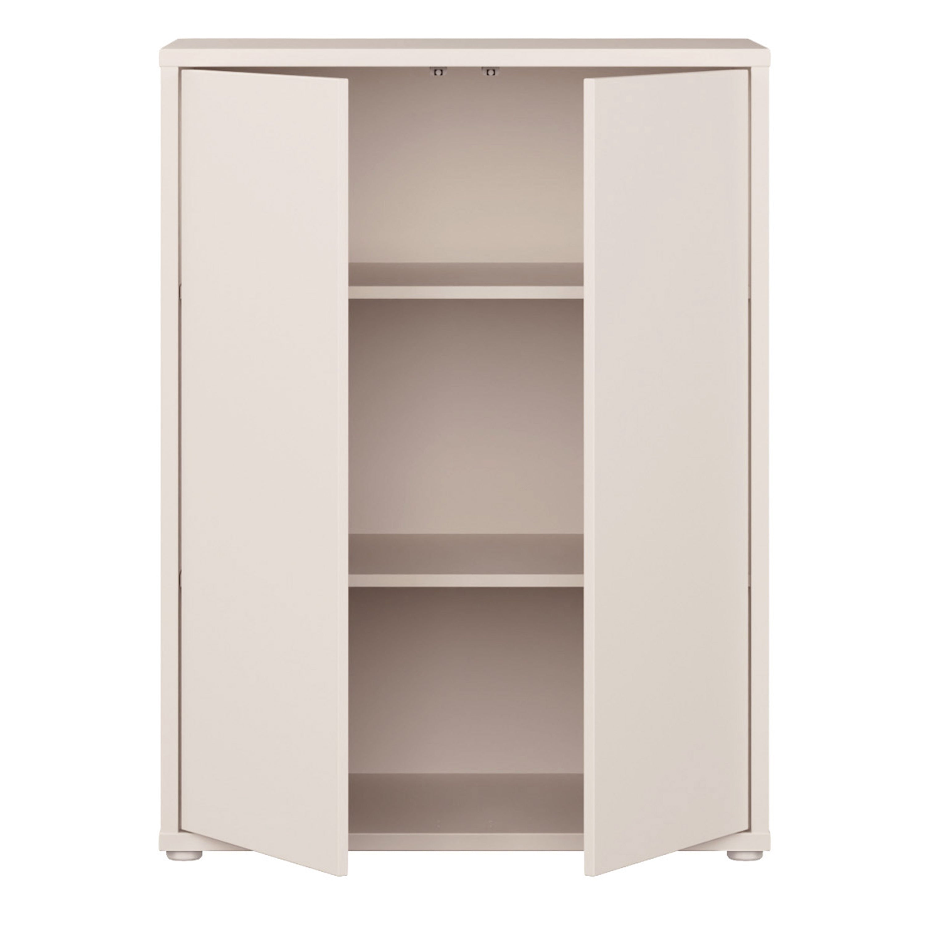 Alice Springs Tall 2 Door Cupboard with Push-to-Open Doors in Sand
