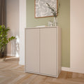 Alice Springs Tall 2 Door Cupboard with Push-to-Open Doors in Sand