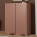 Alice Springs Tall 2 Door Cupboard with Push-to-Open Doors in Terracotta