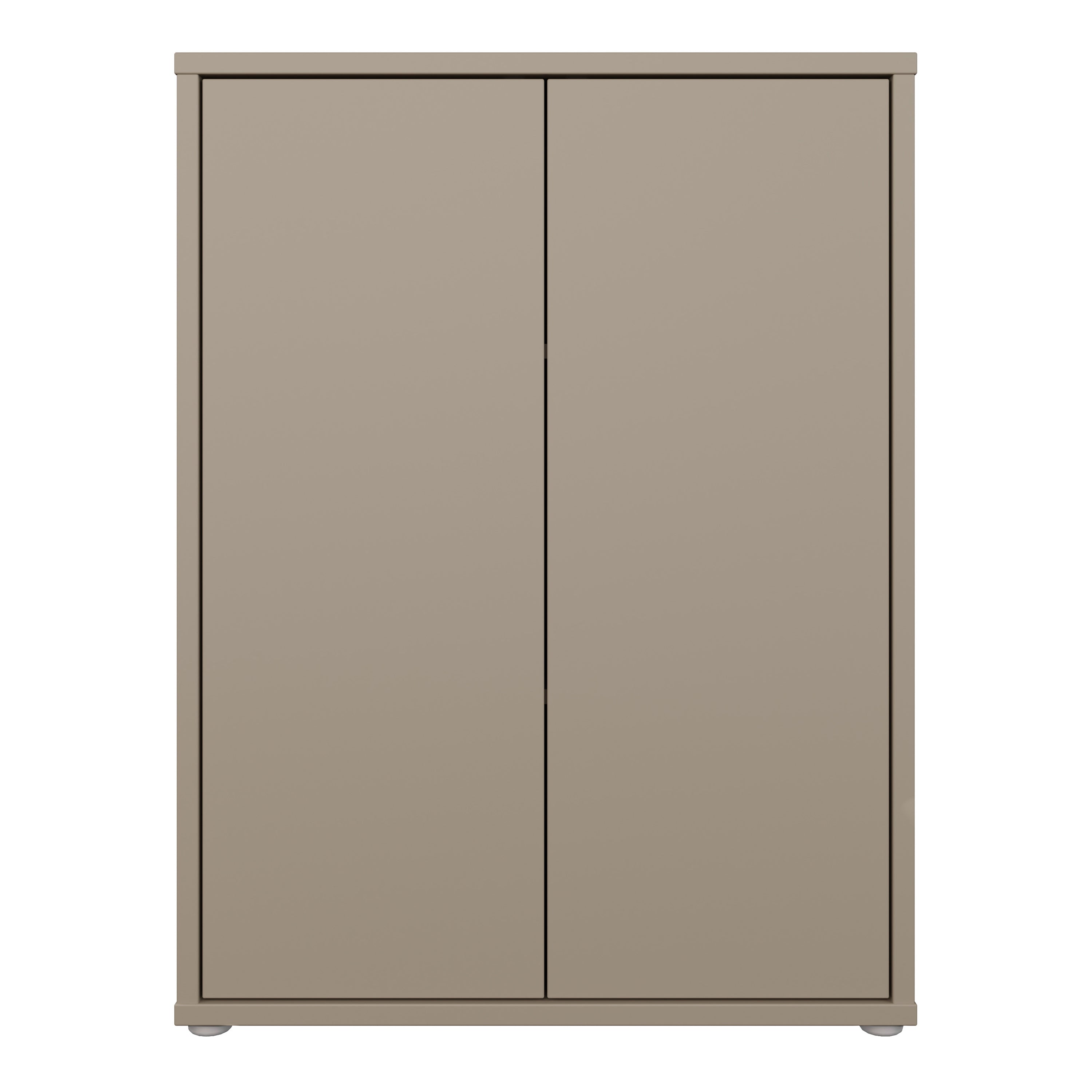 Alice Springs Tall 2 Door Cupboard with Push-to-Open Doors in Taupe