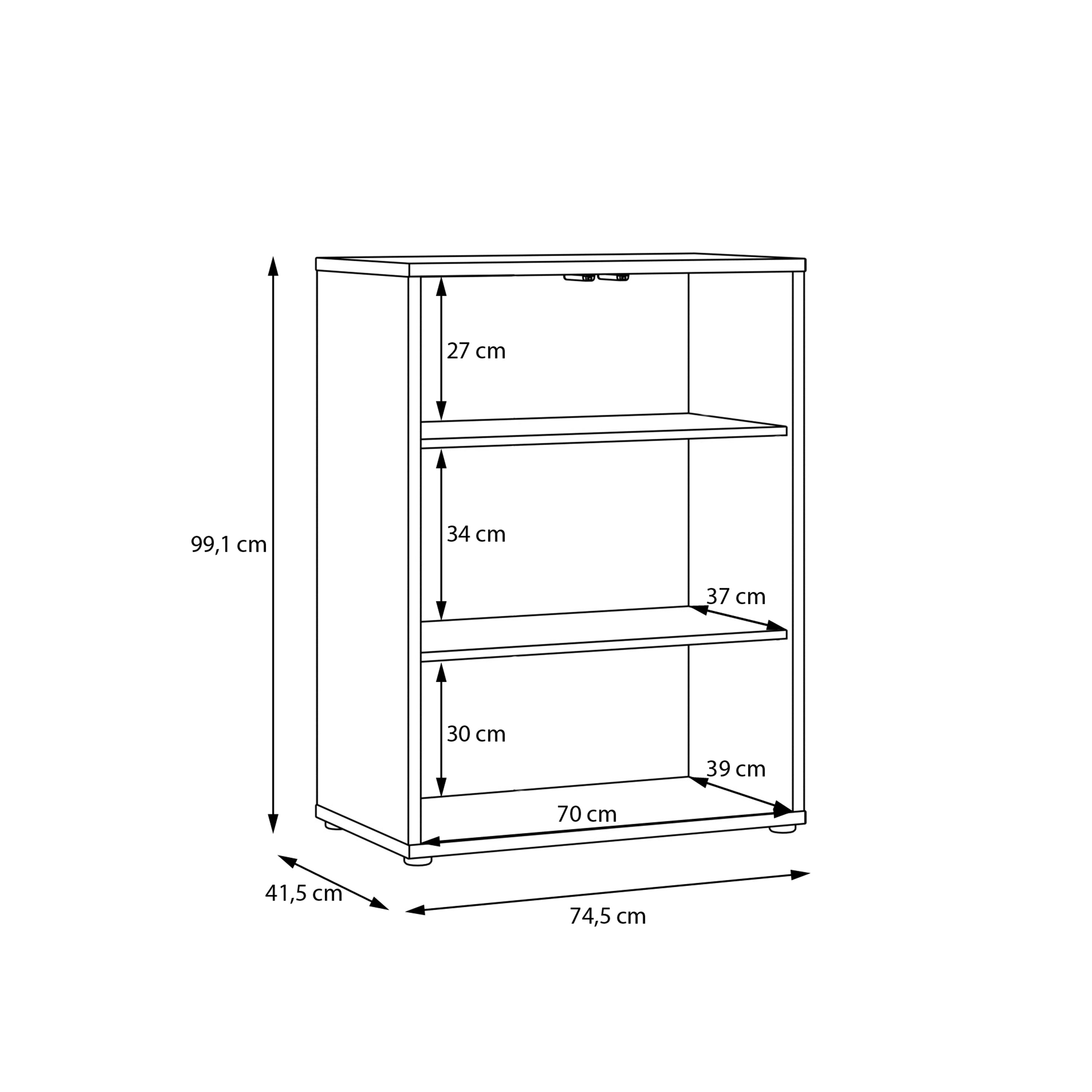 Alice Springs Tall 2 Door Cupboard with Push-to-Open Doors in Night Blue