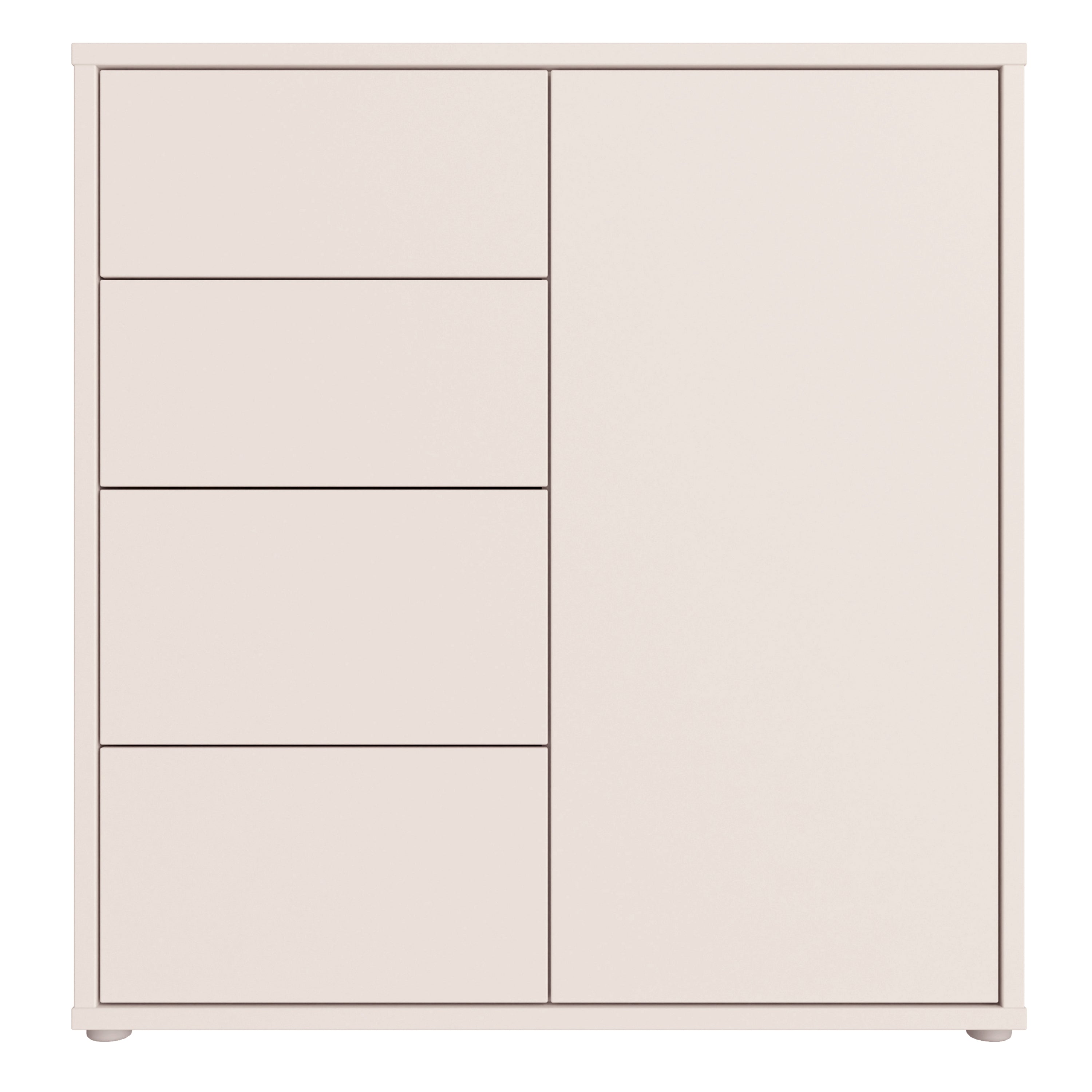 Alice Springs Storage Unit with 4 Drawers & 1 Door with Push-to-Open in Sand
