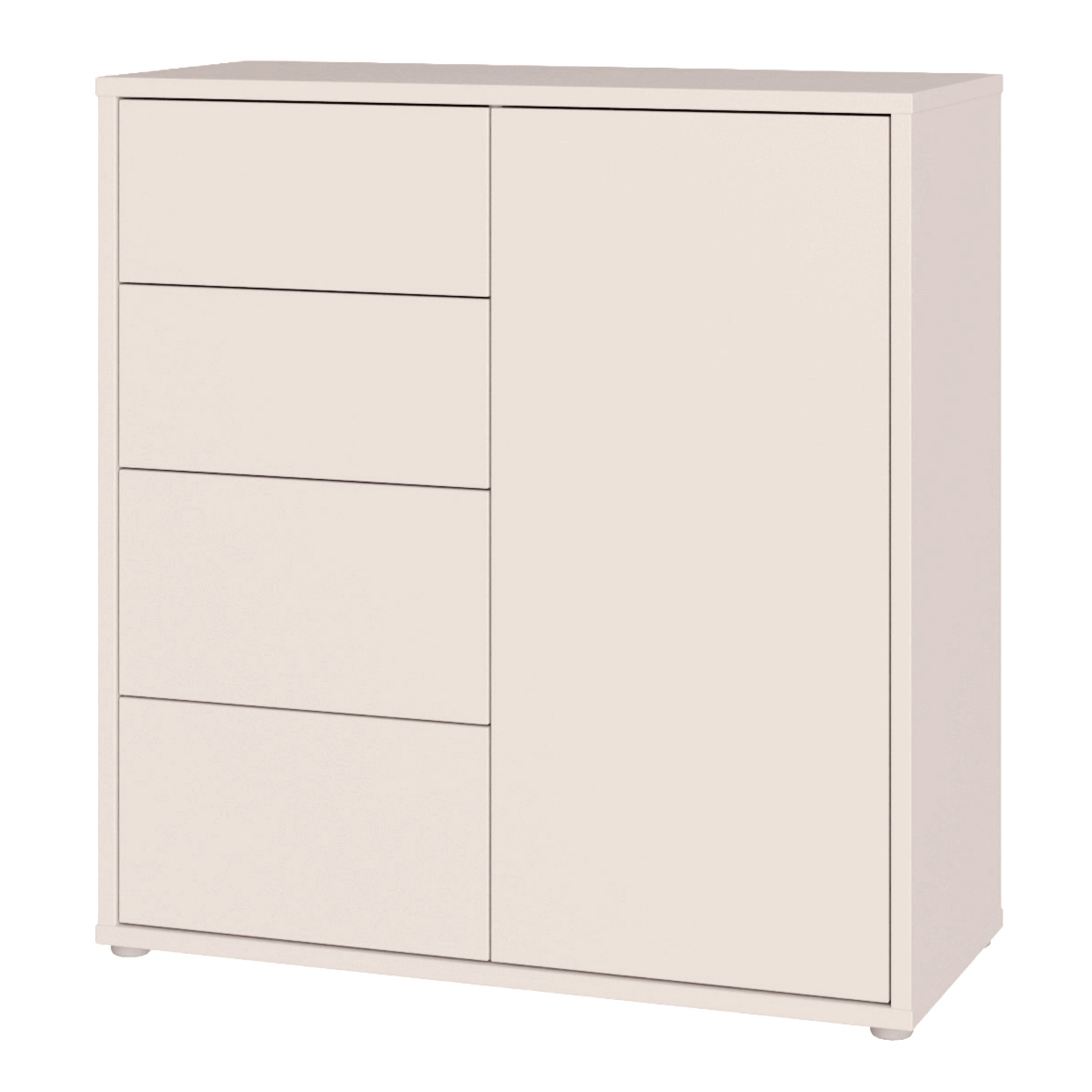 Alice Springs Storage Unit with 4 Drawers & 1 Door with Push-to-Open in Sand