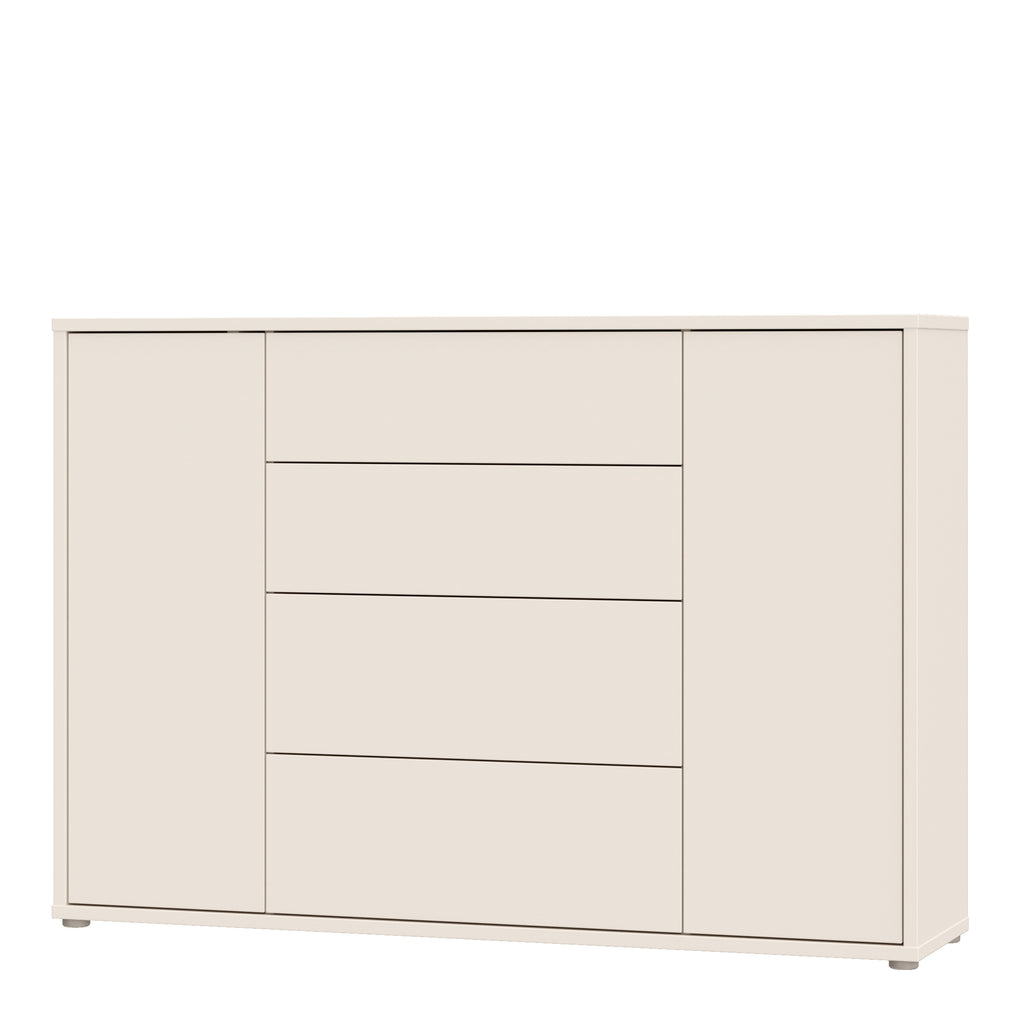 Alice Springs Wide Sideboard with 4 Drawers & 2 Doors with Push-to-Open in Sand
