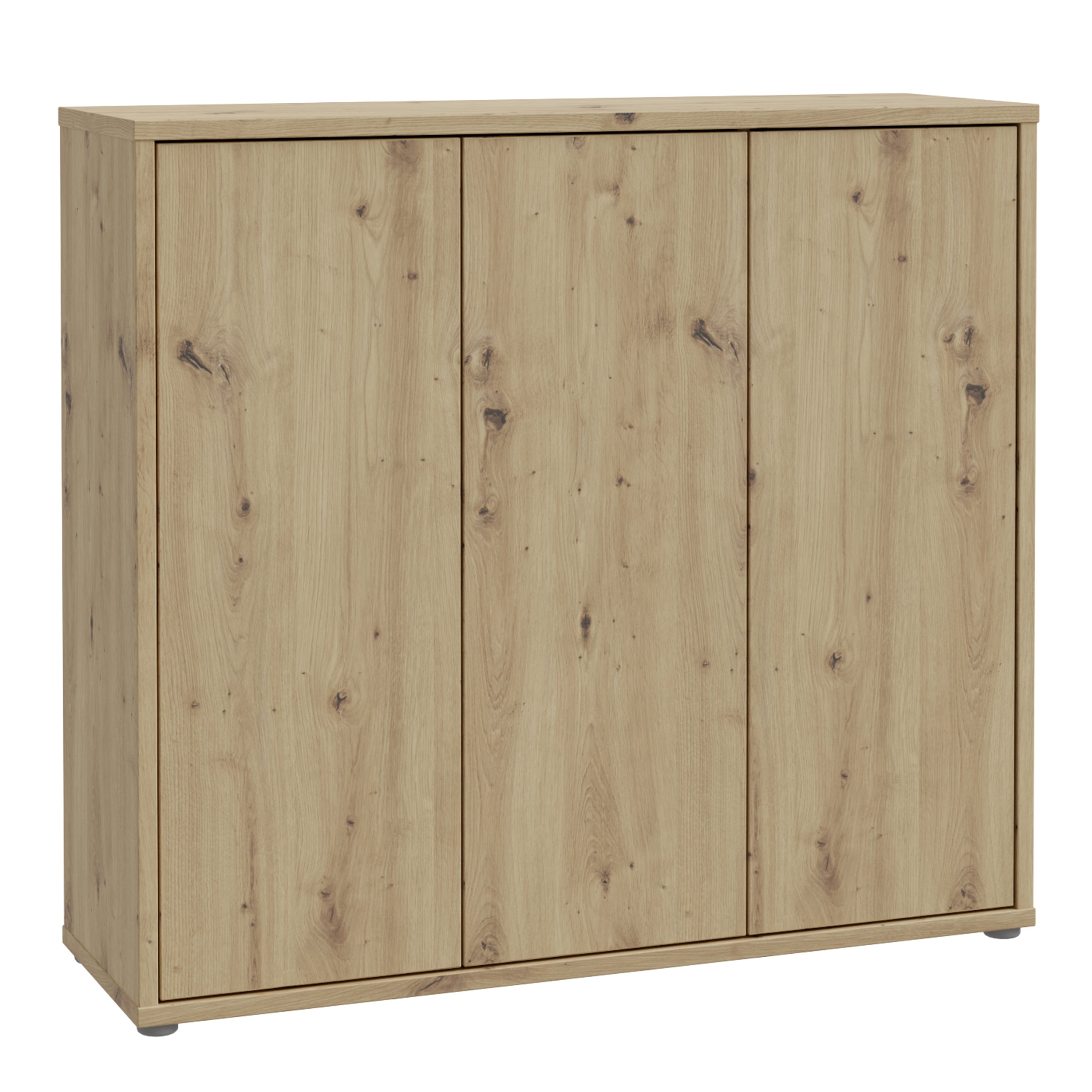 Alice Springs Shoe Cabinet with 3 Doors Push-to-Open in Artisan Oak