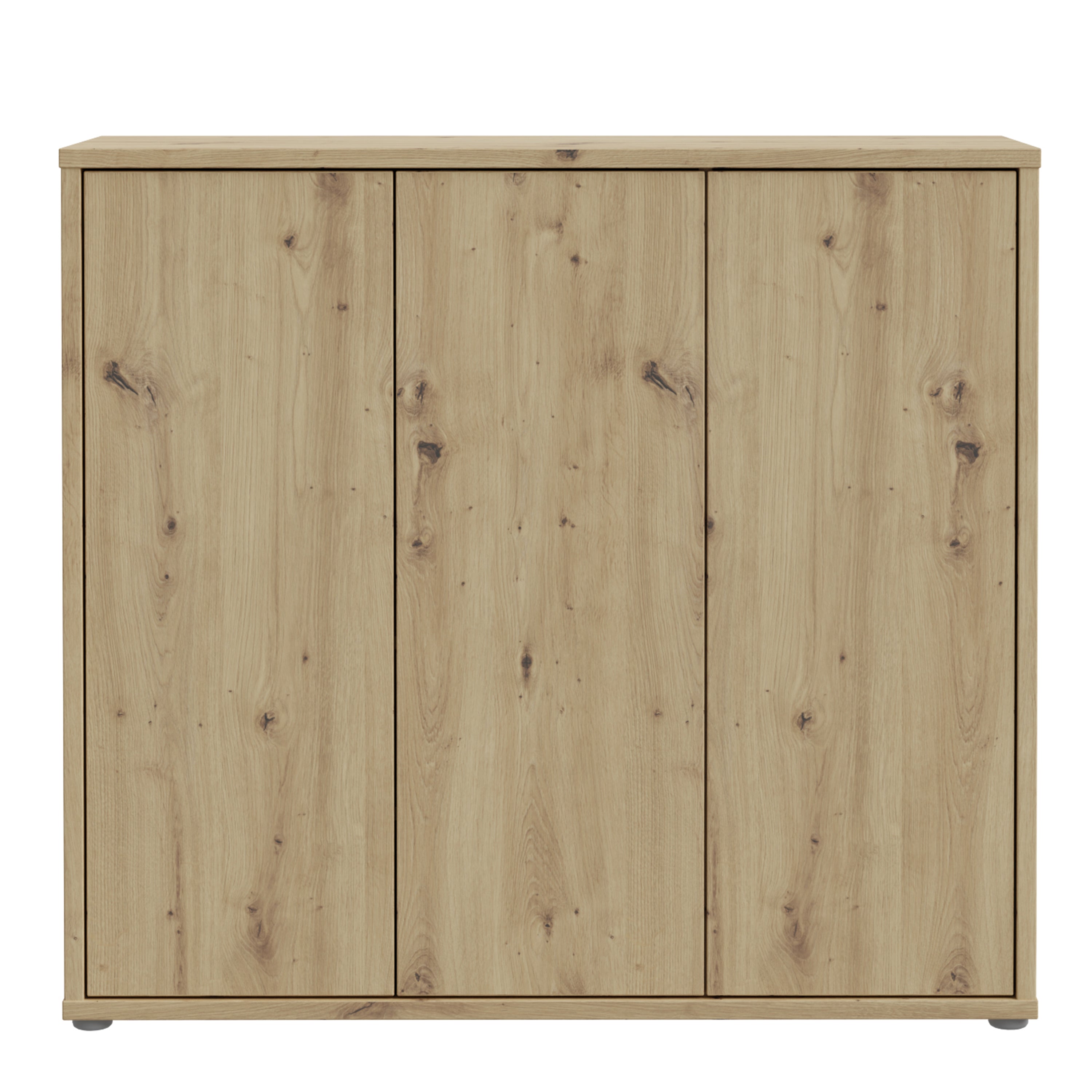Alice Springs Shoe Cabinet with 3 Doors Push-to-Open in Artisan Oak