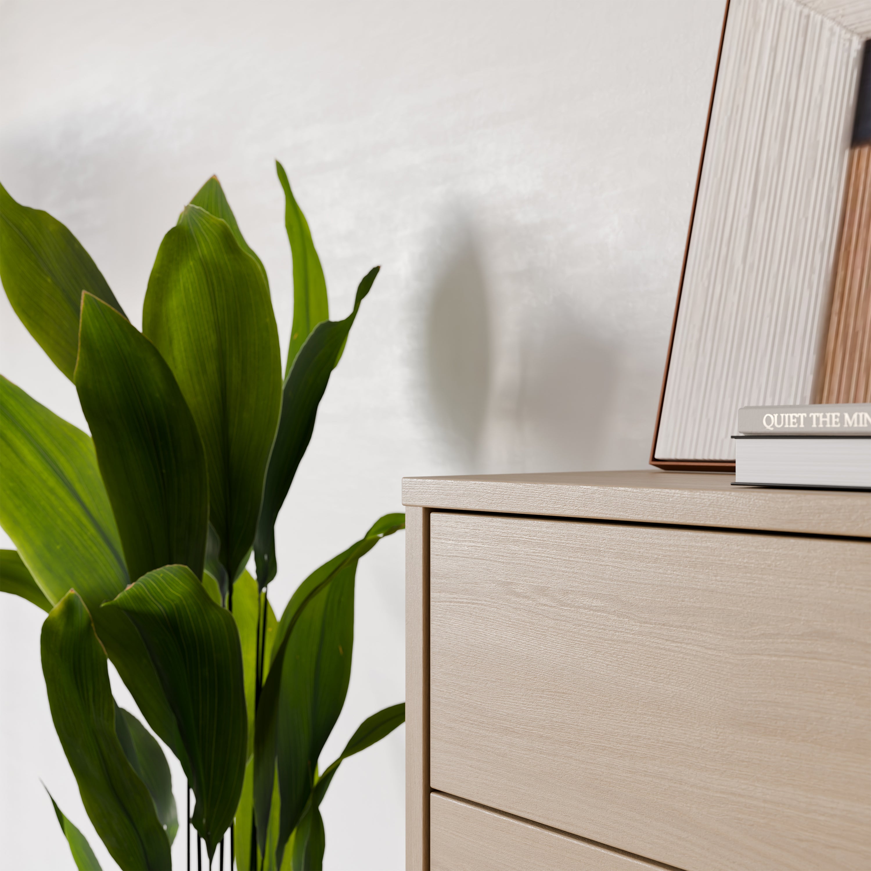 Alice Springs Shoe Cabinet with 3 Doors Push-to-Open in Elegancia Oak