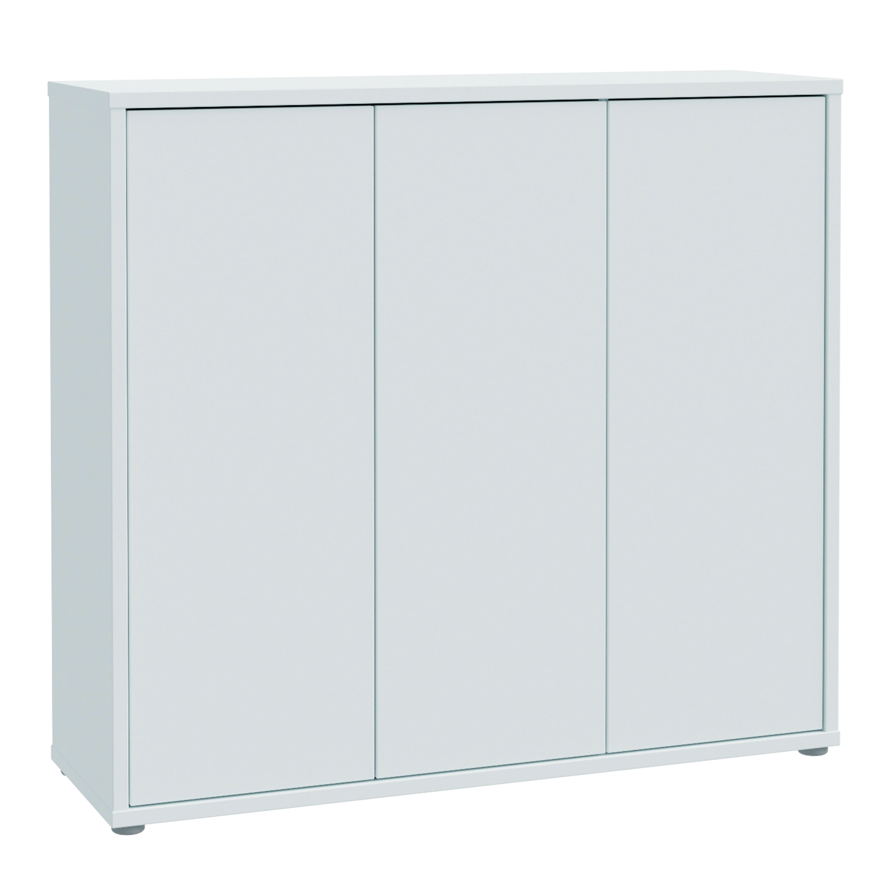 Alice Springs Shoe Cabinet with 3 Doors Push-to-Open in Light Grey