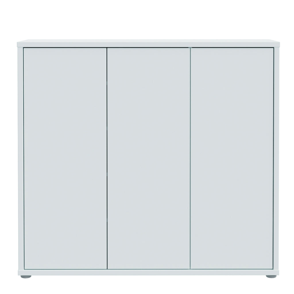 Alice Springs Shoe Cabinet with 3 Doors Push-to-Open in Light Grey