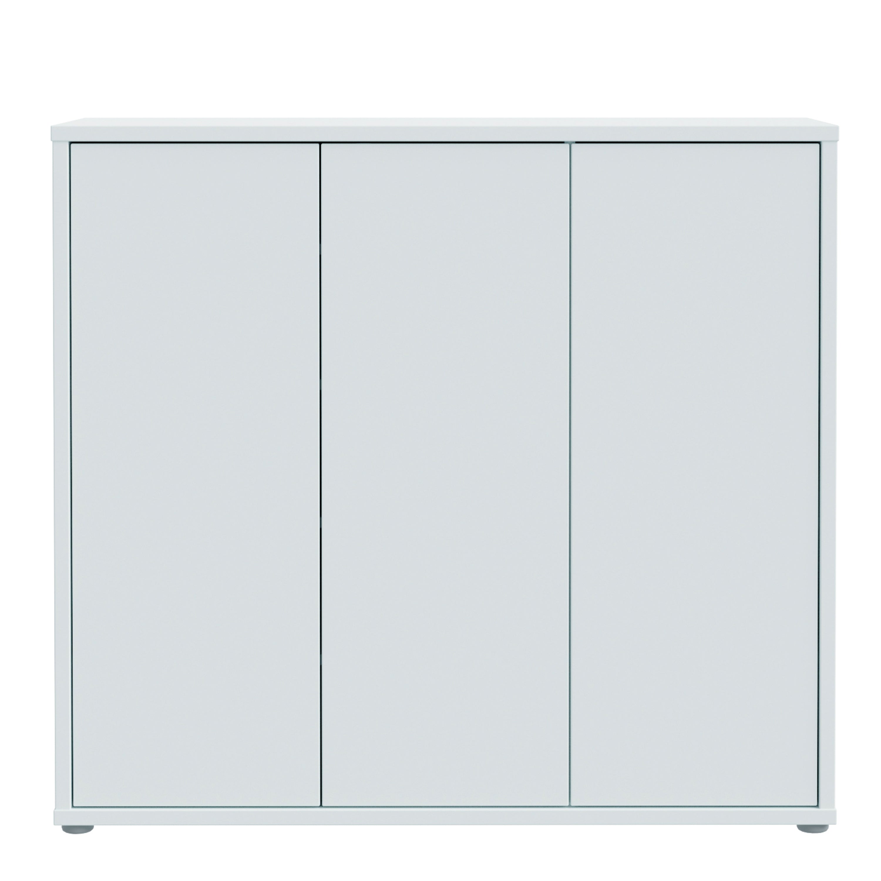 Alice Springs Shoe Cabinet with 3 Doors Push-to-Open in Light Grey