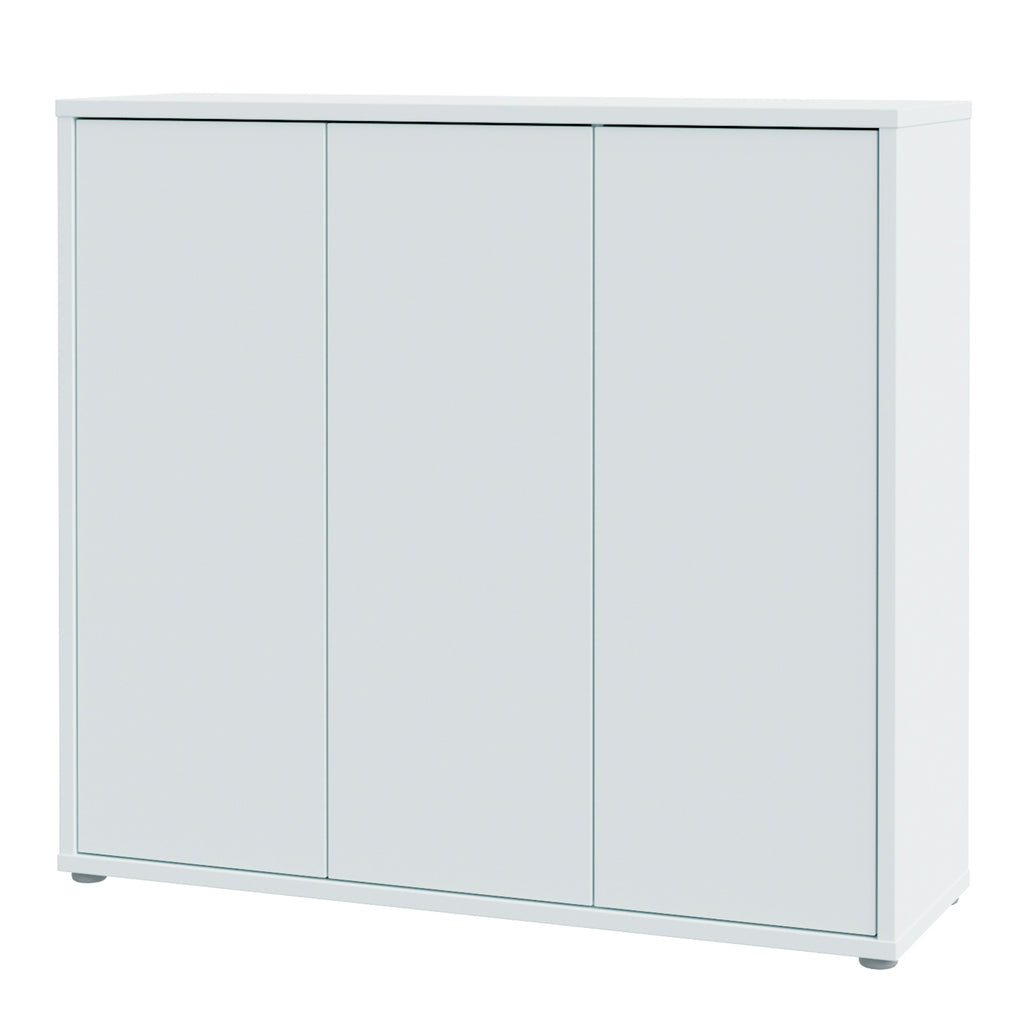 Alice Springs Shoe Cabinet with 3 Doors Push-to-Open in Light Grey