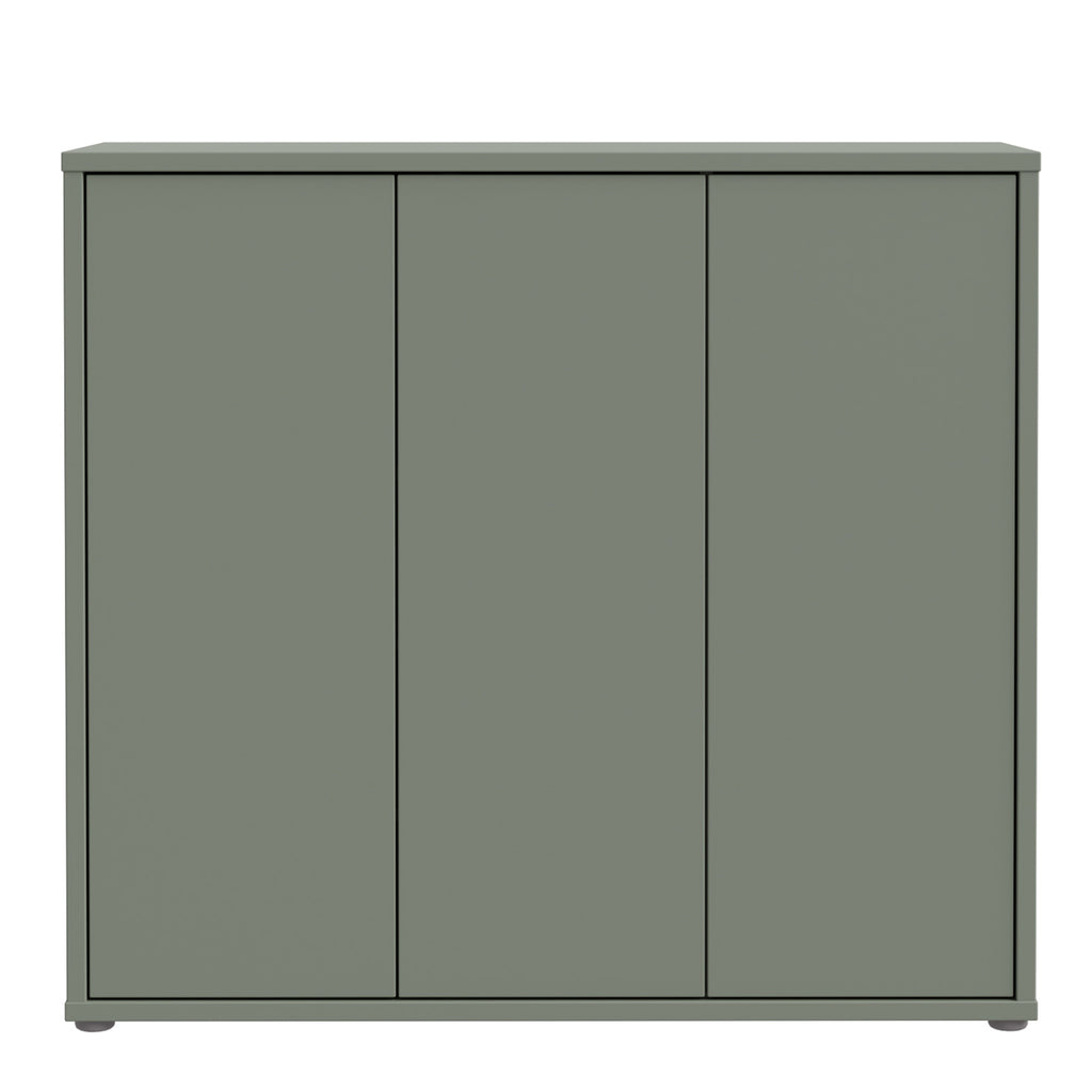 Alice Springs Shoe Cabinet with 3 Doors Push-to-Open in Sage Green