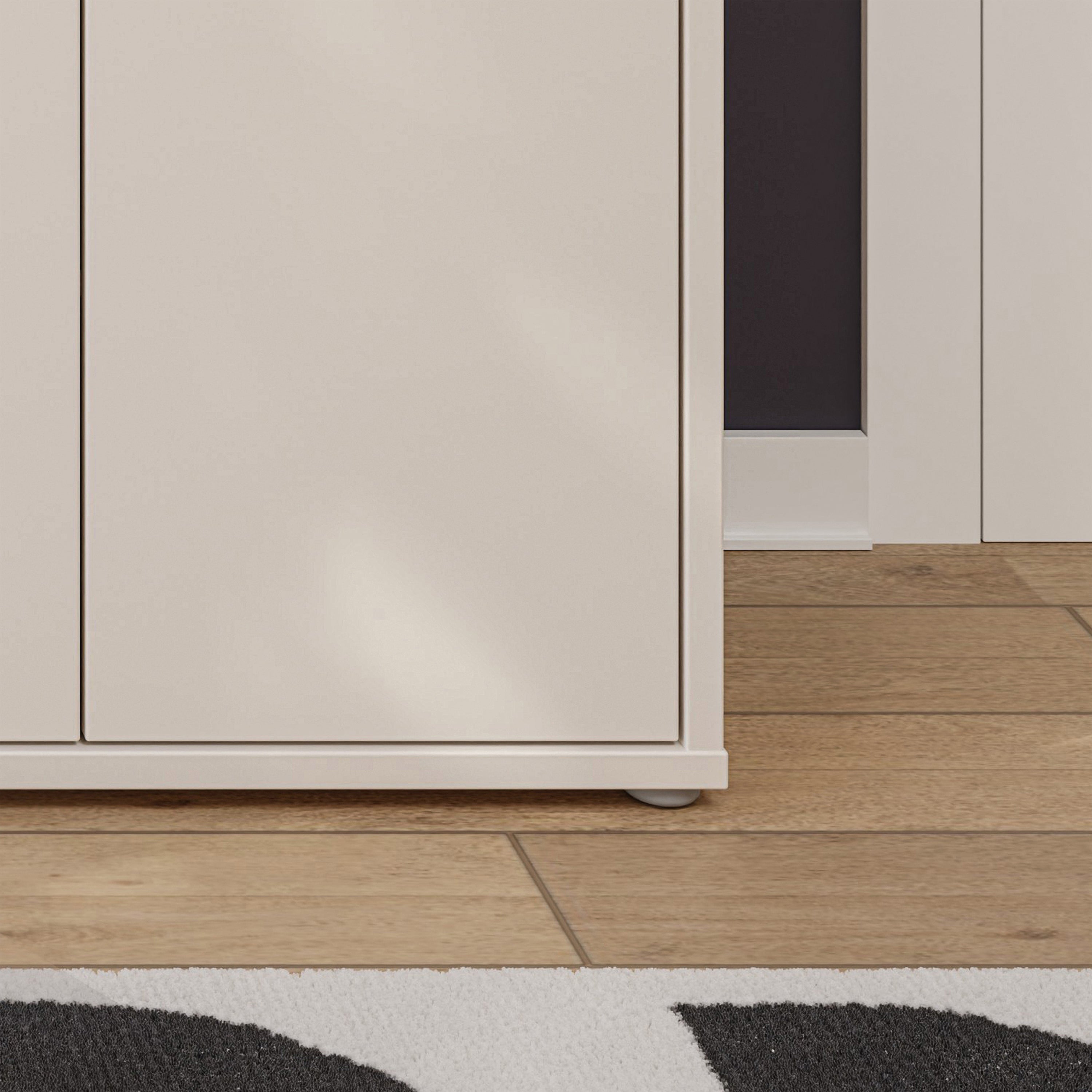 Alice Springs Shoe Cabinet with 3 Doors Push-to-Open in Sand