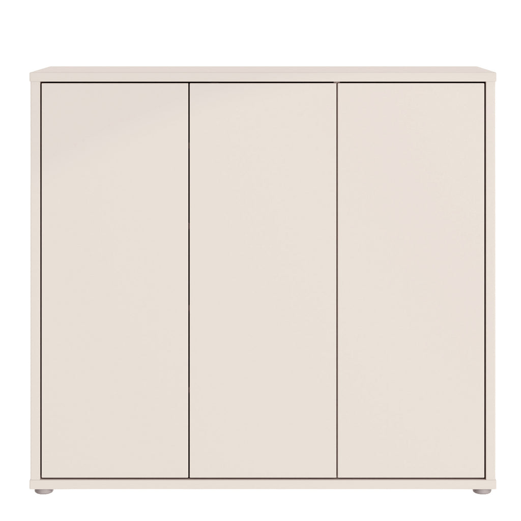 Alice Springs Shoe Cabinet with 3 Doors Push-to-Open in Sand