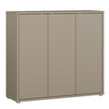 Alice Springs Shoe Cabinet with 3 Doors Push-to-Open in Taupe