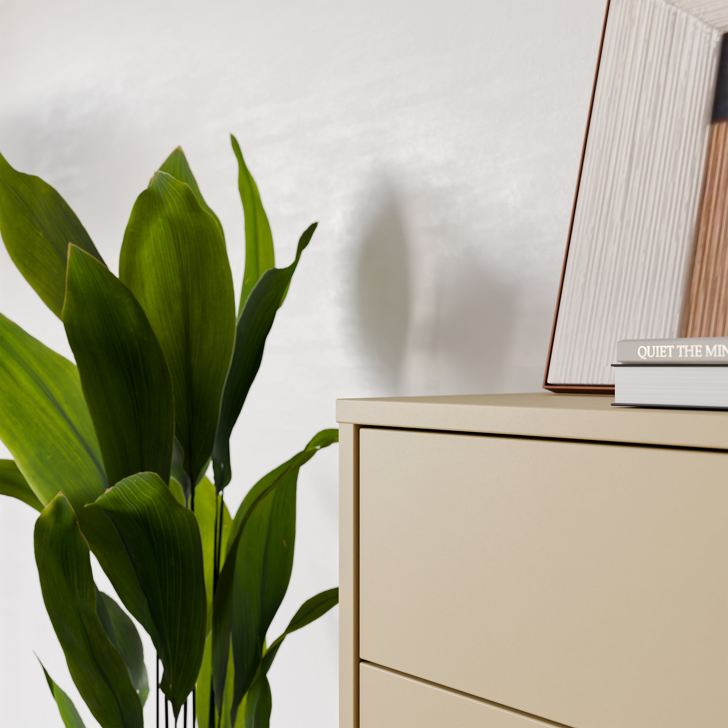 Alice Springs Shoe Cabinet with 3 Doors Push-to-Open in Butter Yellow