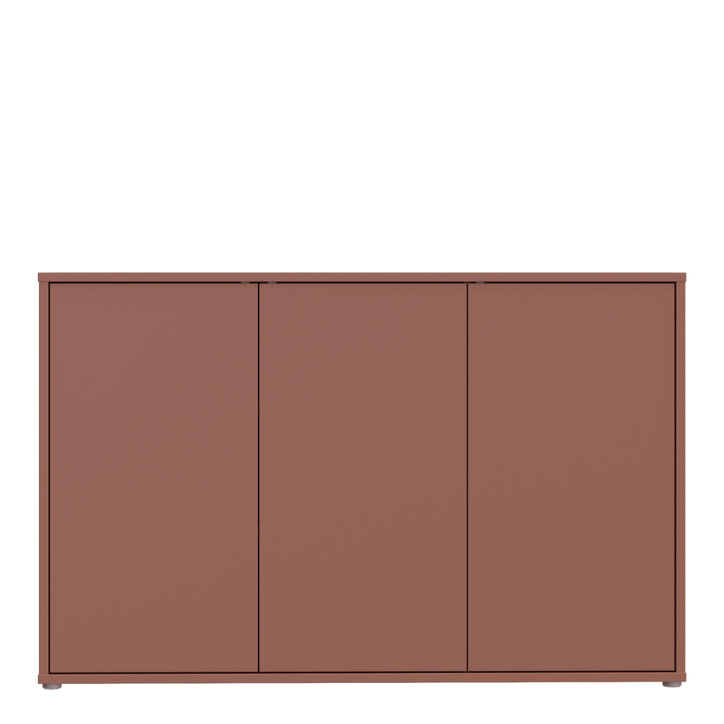 Alice Springs 3 Door Sideboard with Push-to-Open Doors in Terracotta