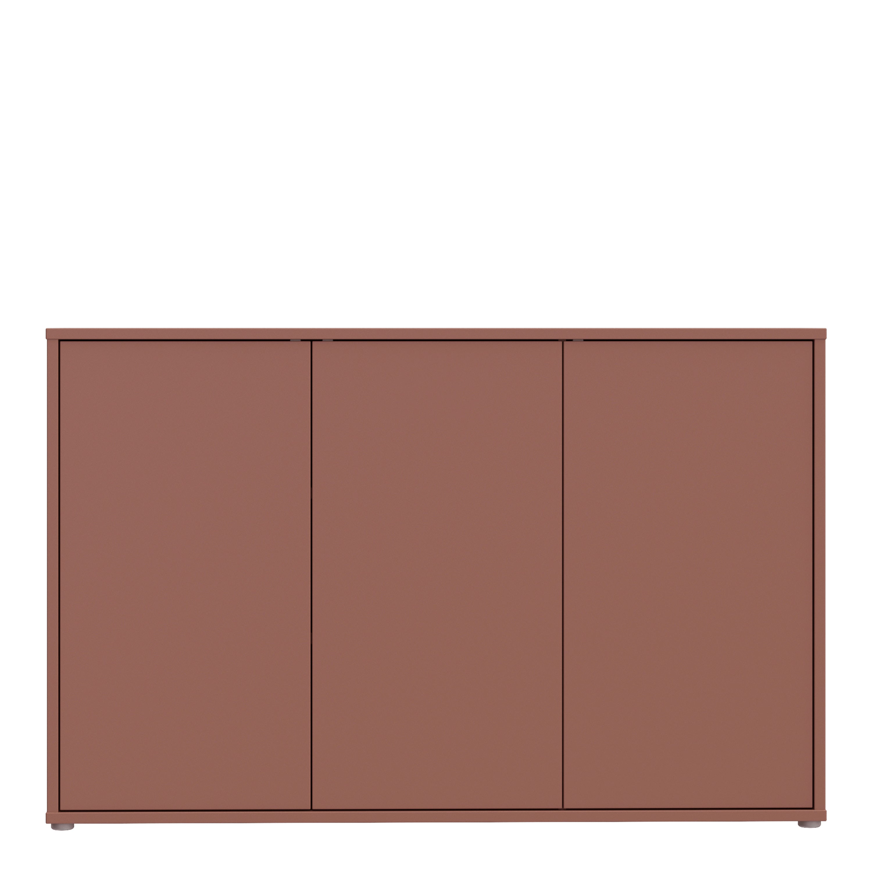 Alice Springs 3 Door Sideboard with Push-to-Open Doors in Terracotta