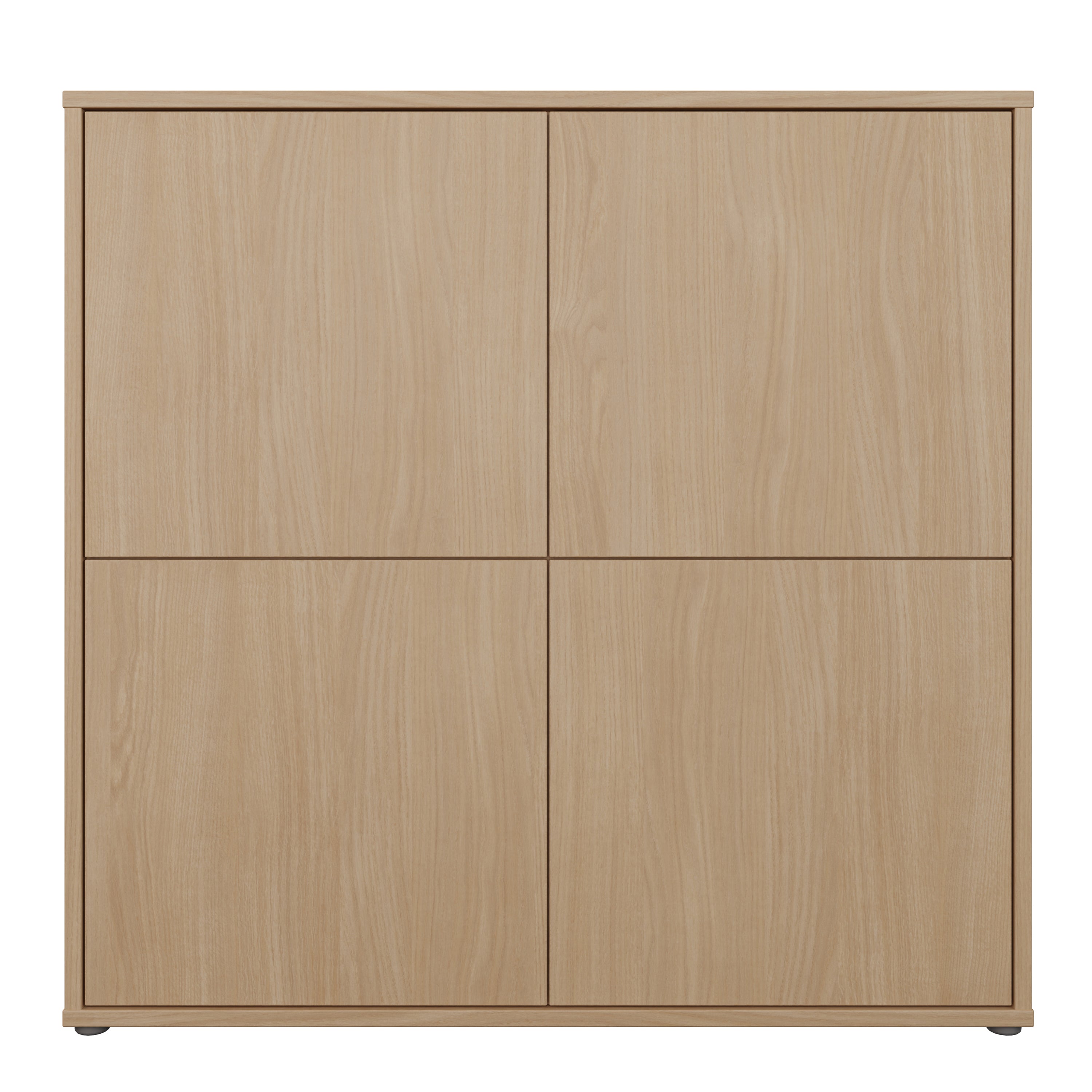 Alice Springs 4 Door Large Storage Cabinet with Push-to-Open Doors in Elegancia Oak
