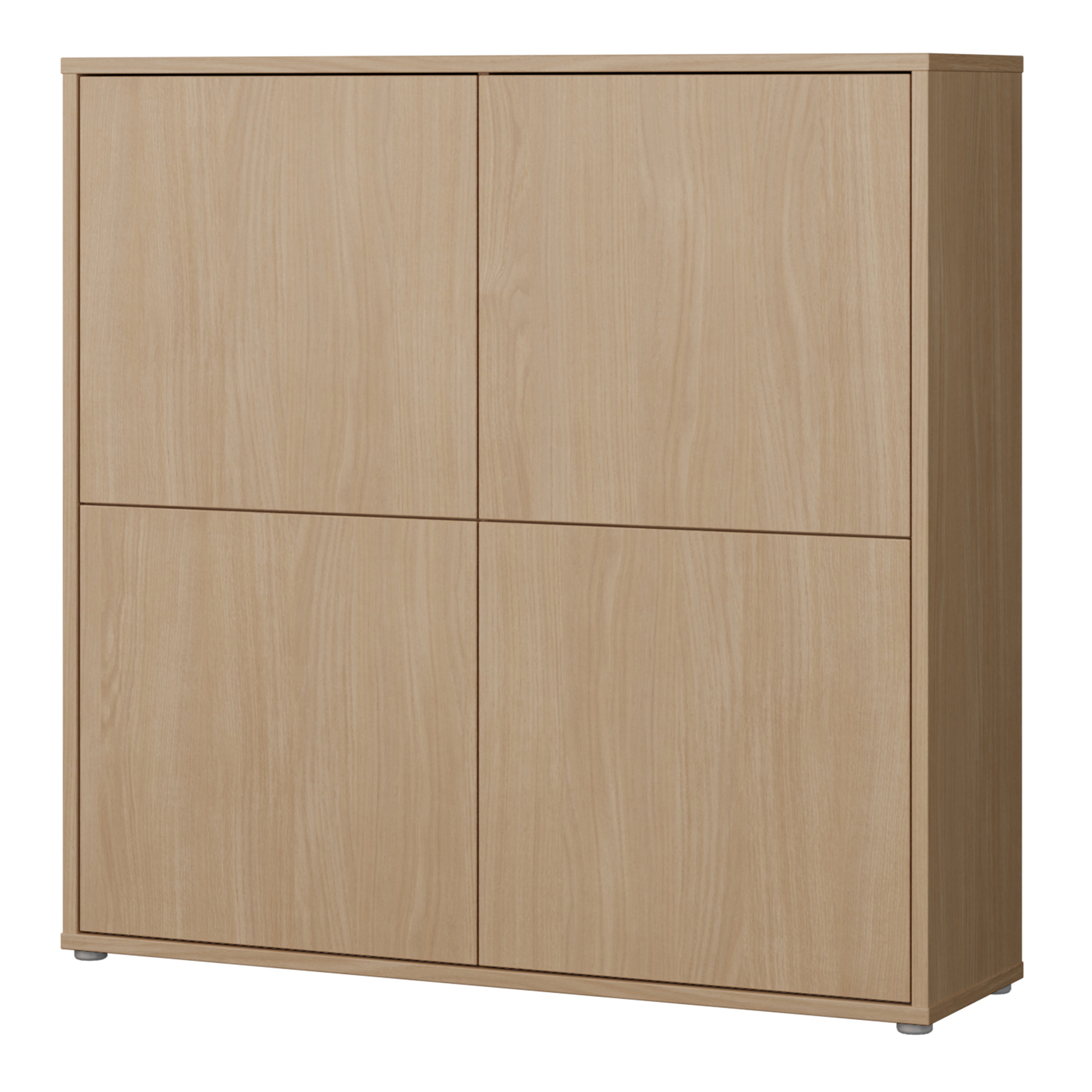 Alice Springs 4 Door Large Storage Cabinet with Push-to-Open Doors in Elegancia Oak