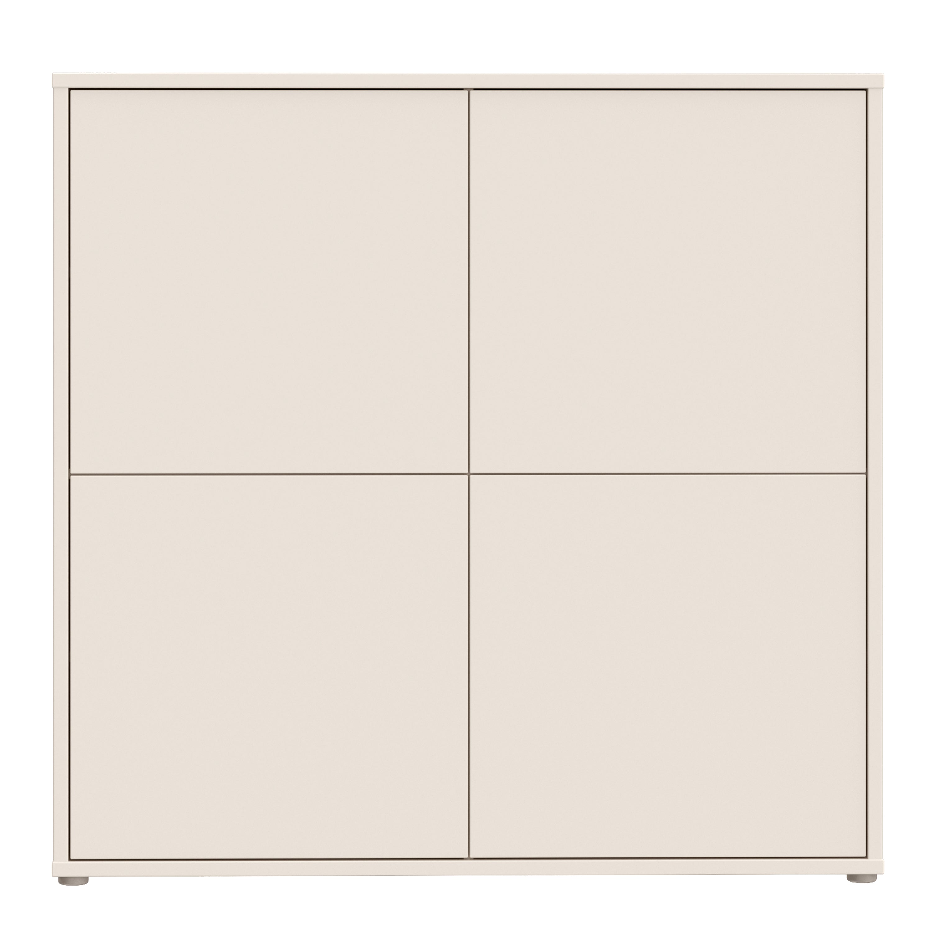 Alice Springs 4 Door Large Storage Cabinet with Push-to-Open Doors in Sand